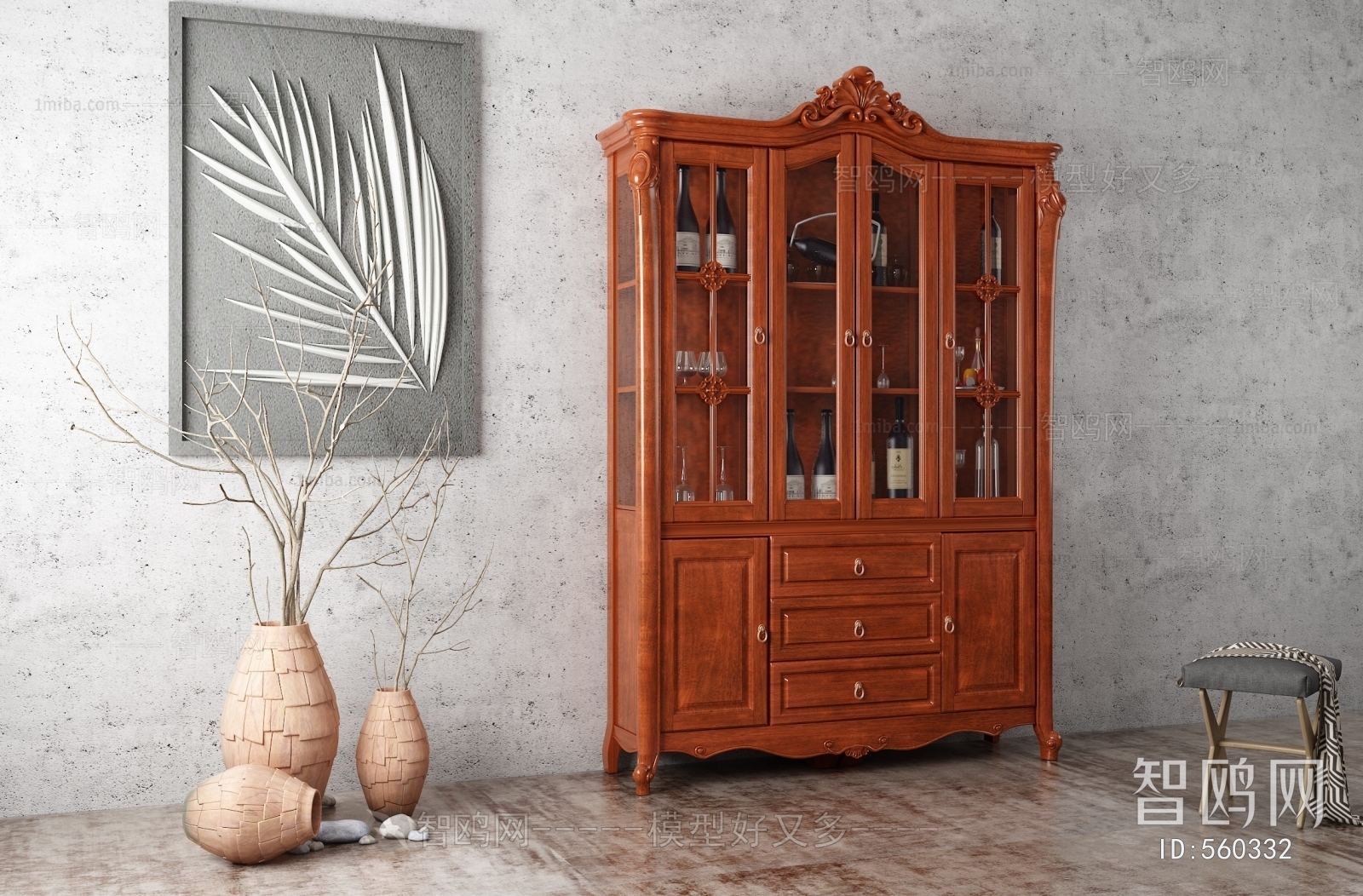 European Style Wine Cabinet