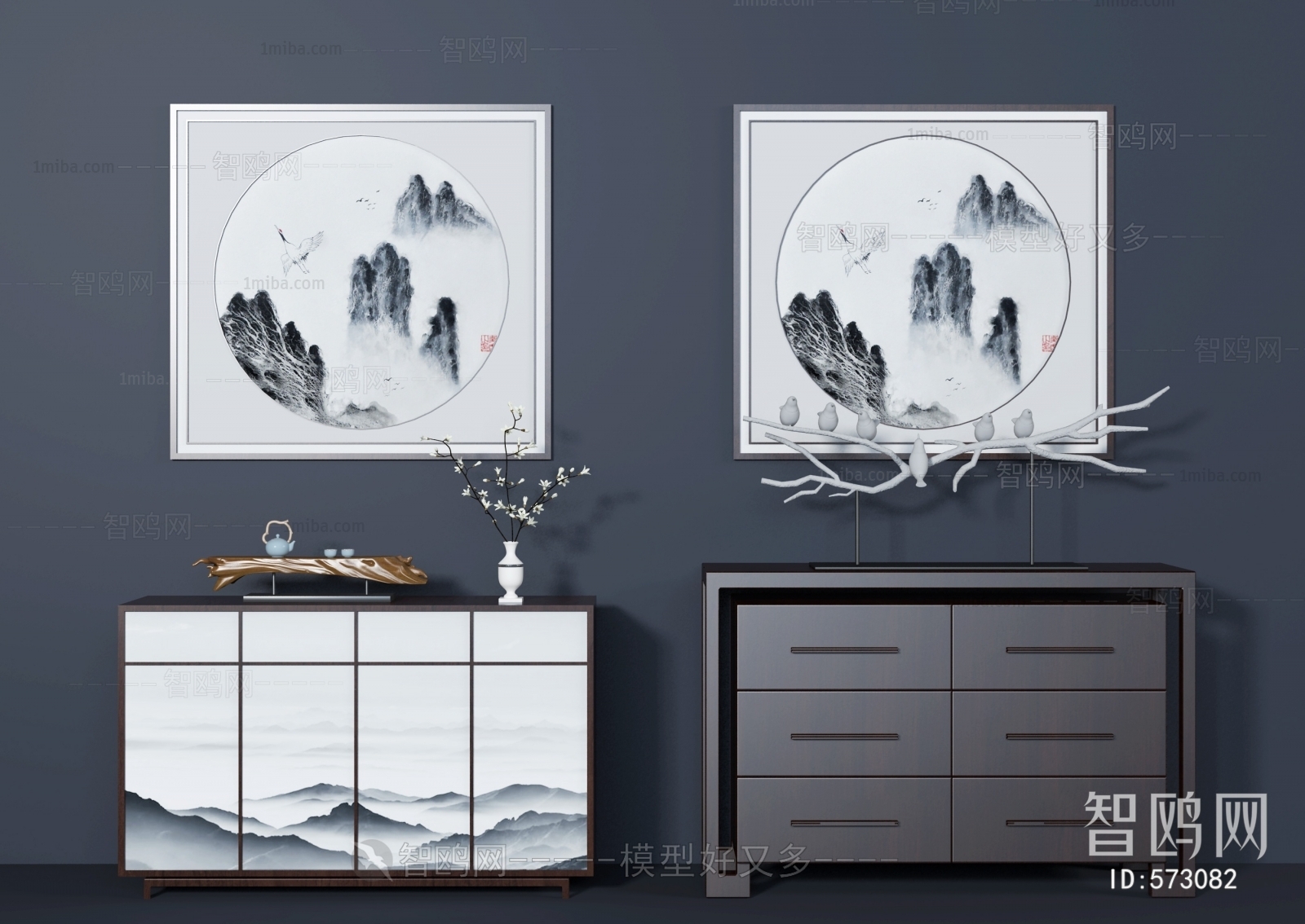 New Chinese Style Decorative Cabinet