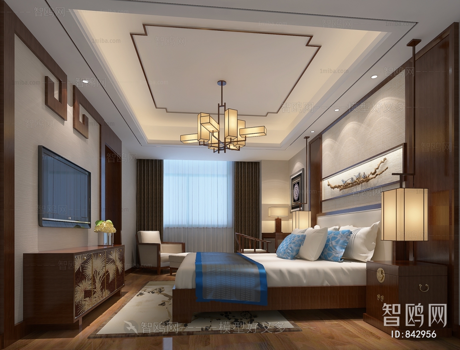 New Chinese Style Bedroom
