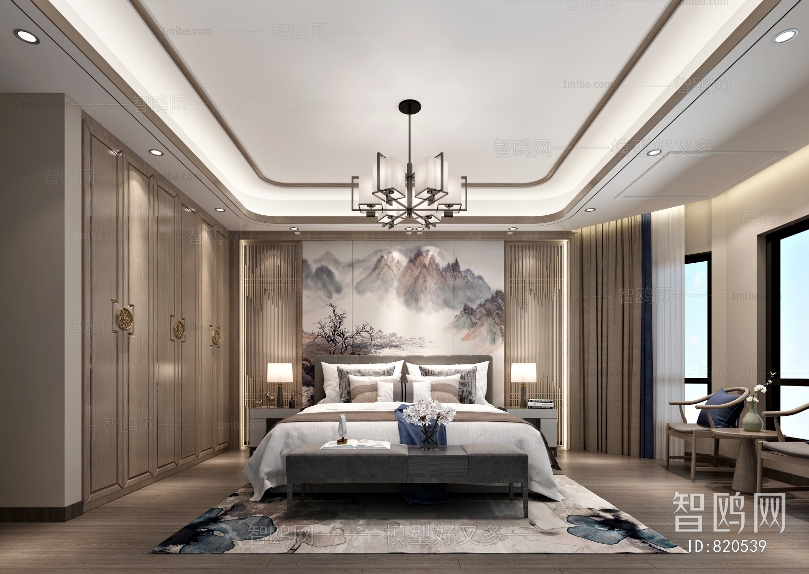 New Chinese Style Bedroom