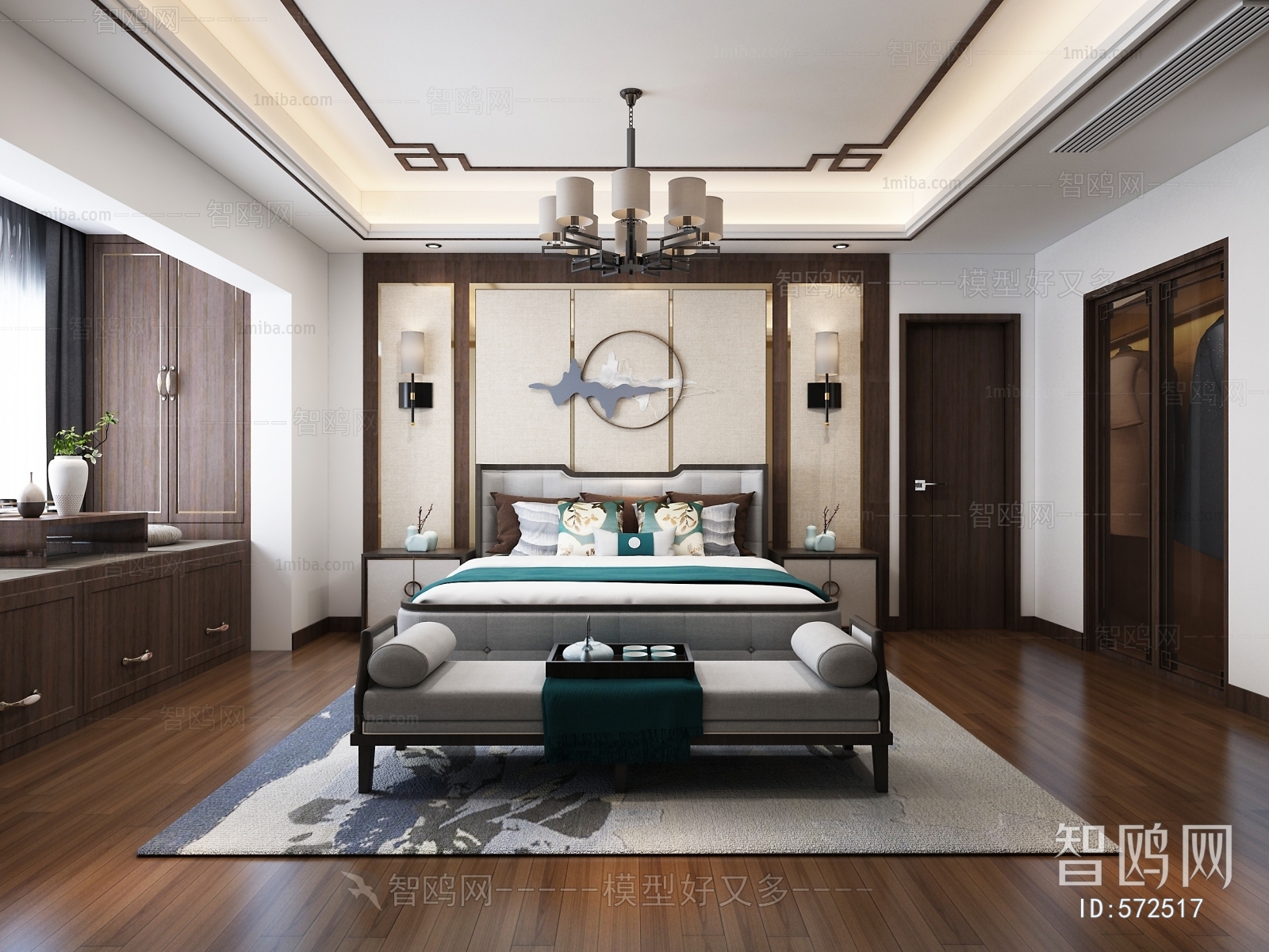 New Chinese Style Bedroom