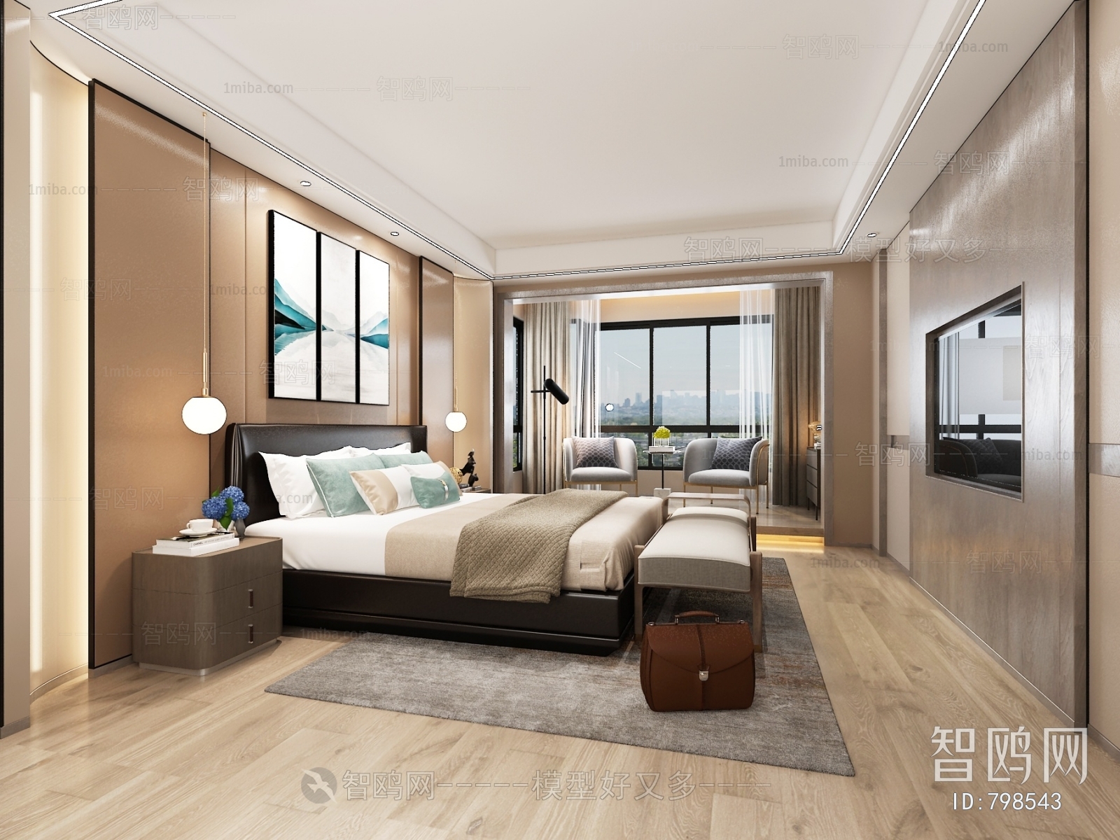 New Chinese Style Bedroom