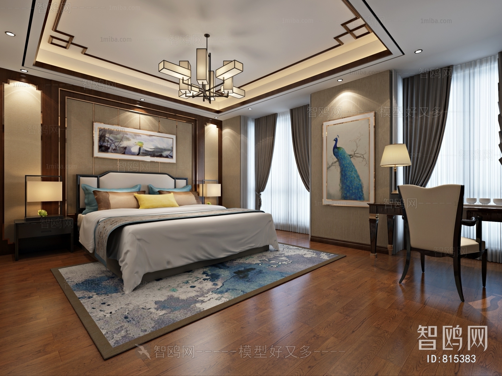 New Chinese Style Bedroom