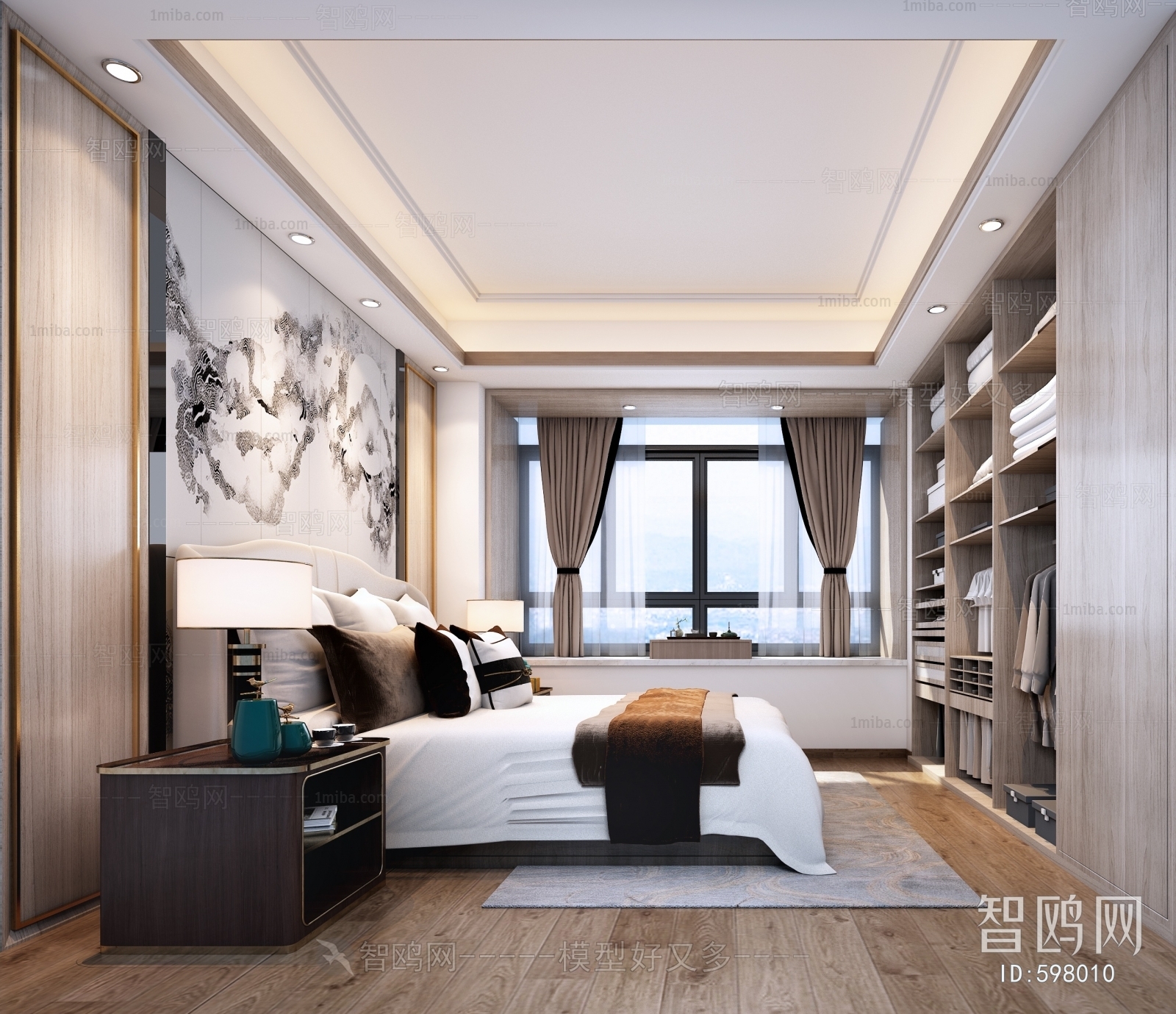 New Chinese Style Bedroom