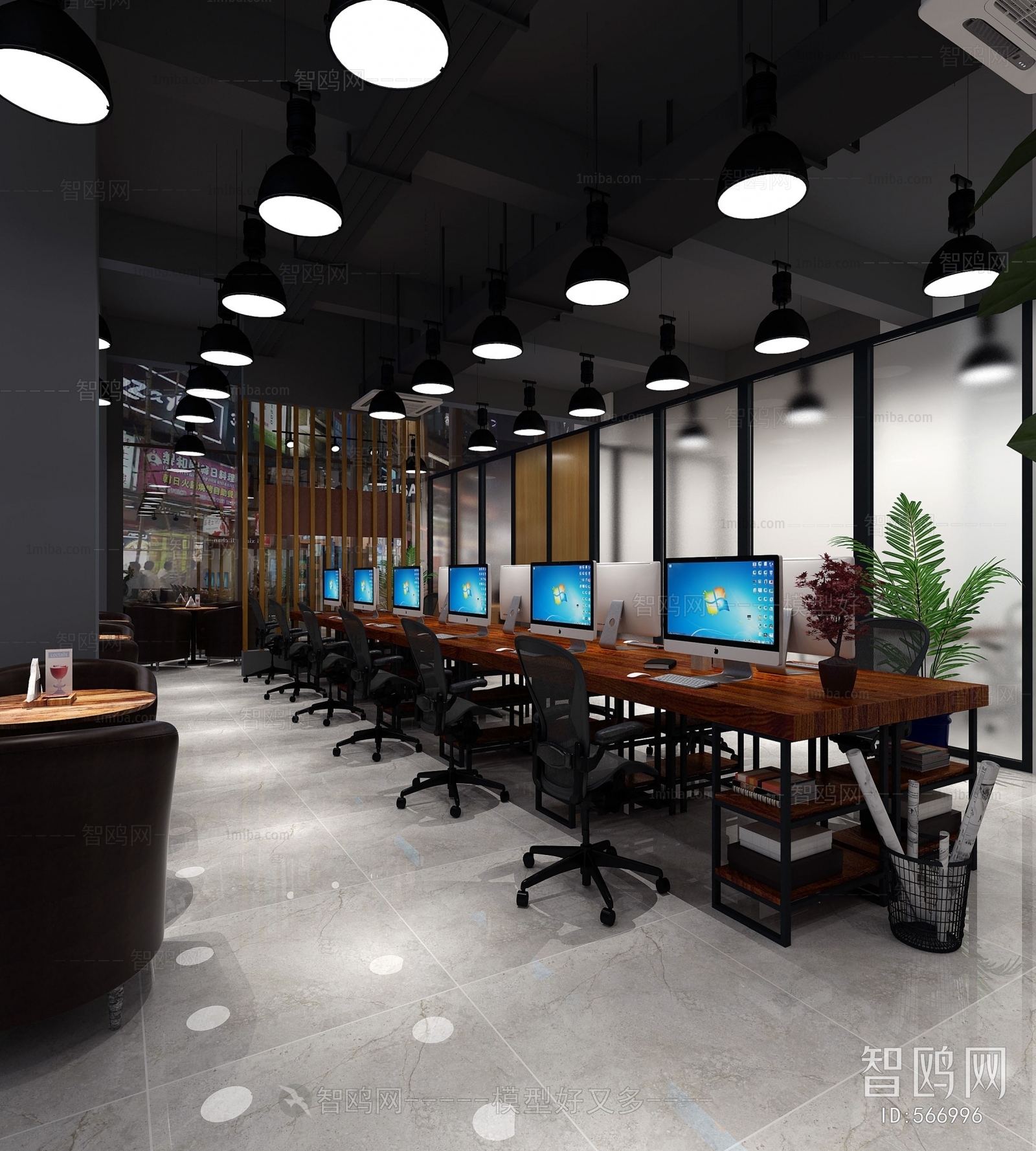 Industrial Style Staff Area