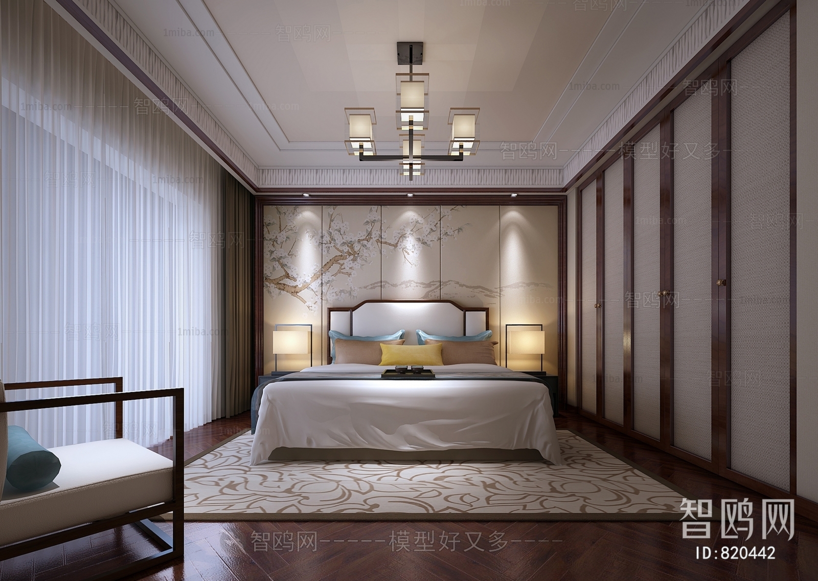 New Chinese Style Bedroom