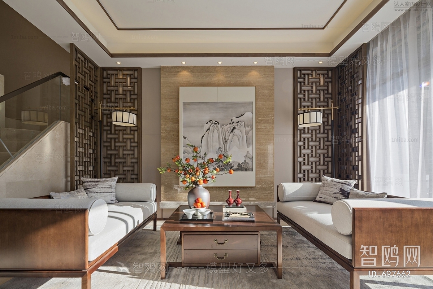 New Chinese Style A Living Room