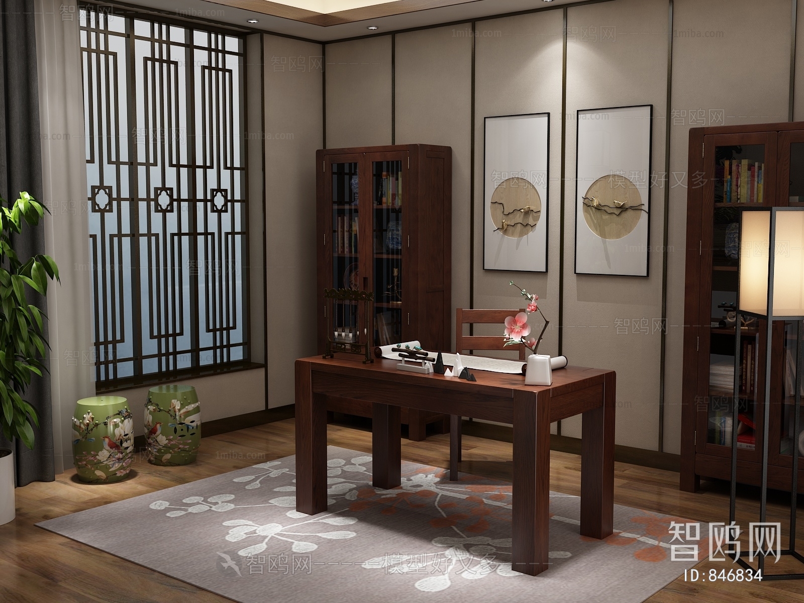 New Chinese Style Study Space