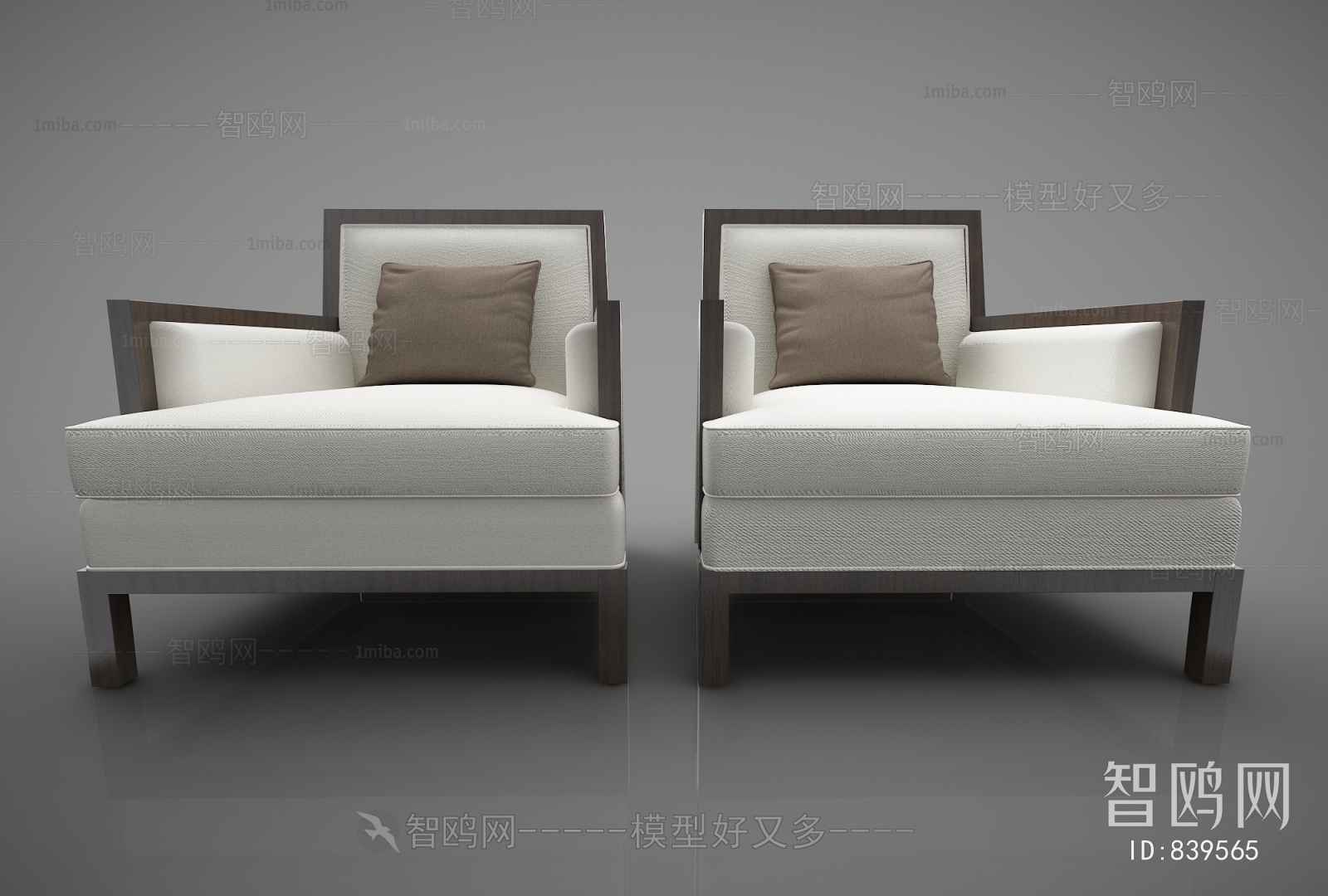 New Chinese Style Single Sofa