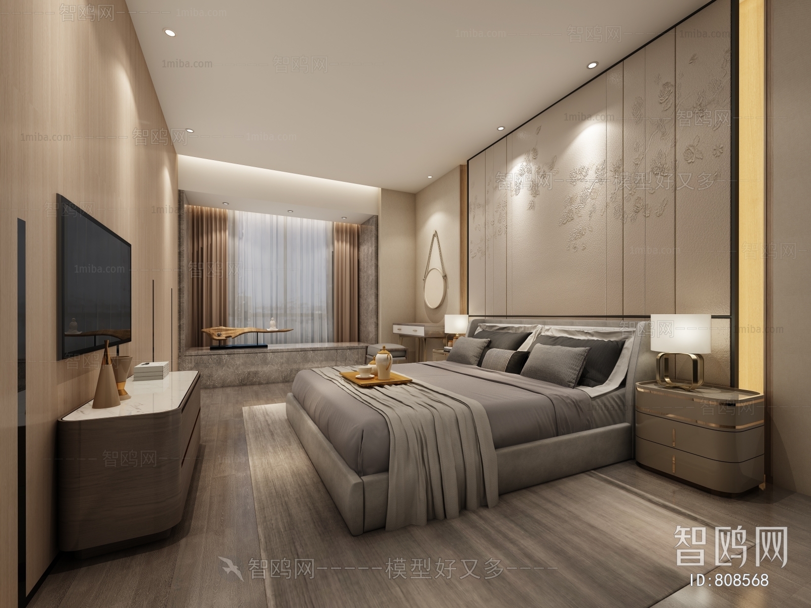 New Chinese Style Bedroom