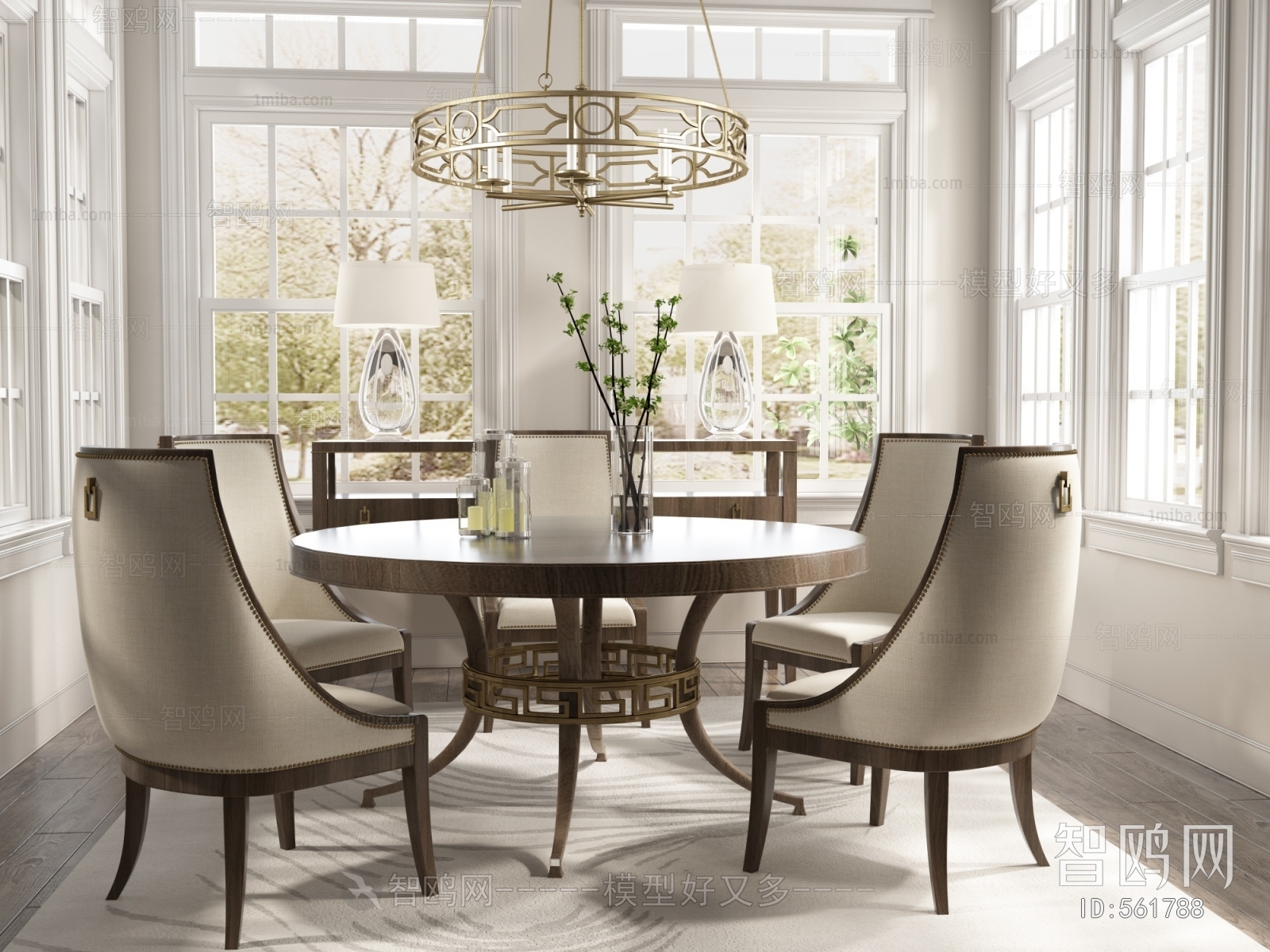 American Style Dining Table And Chairs