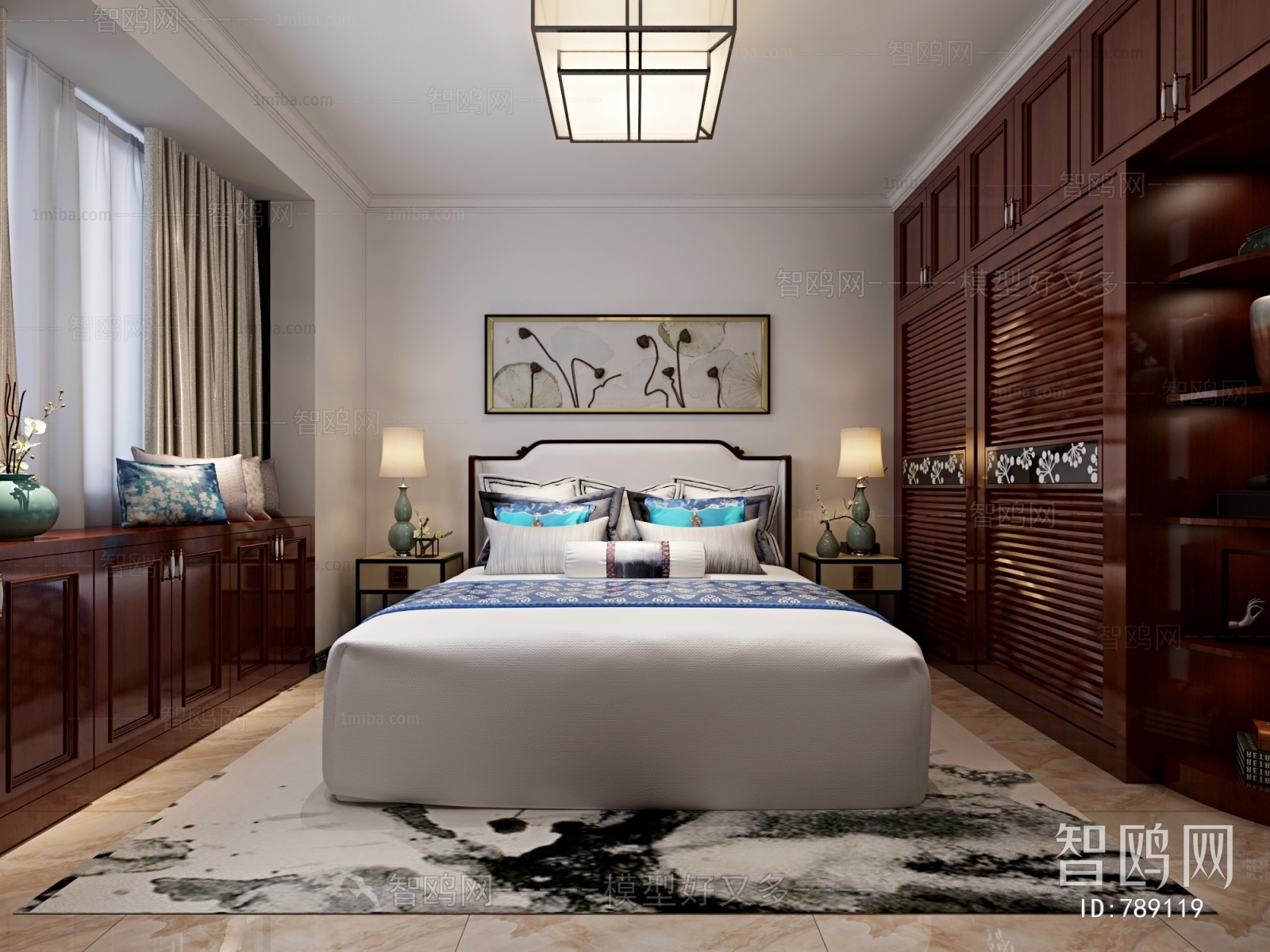 New Chinese Style Bedroom