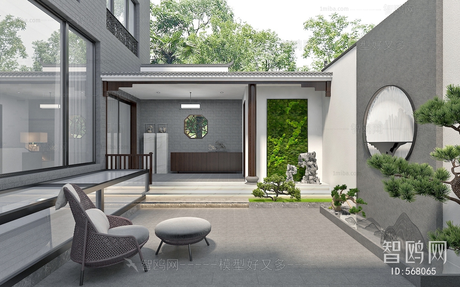 New Chinese Style Courtyard/landscape