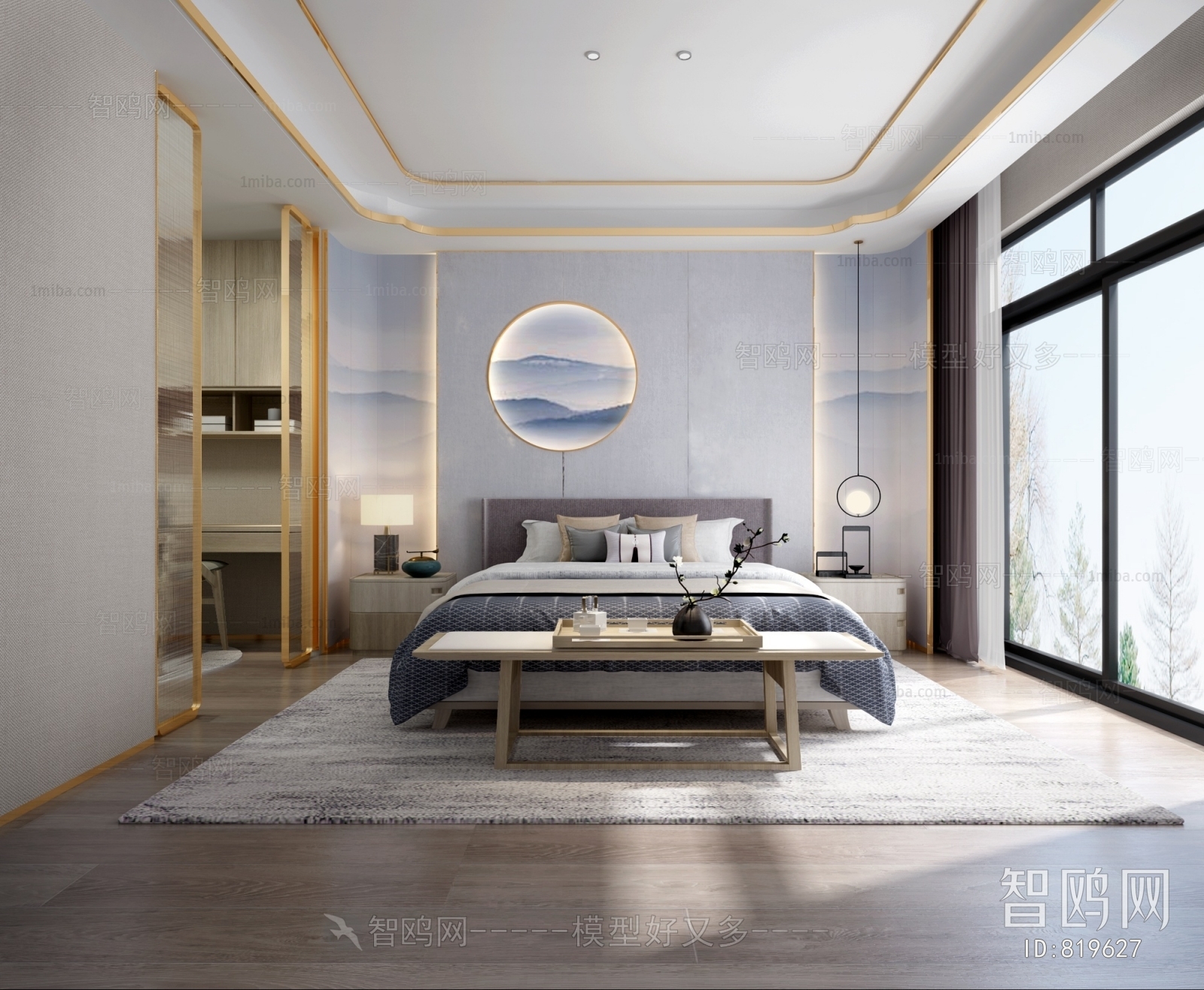 New Chinese Style Bedroom