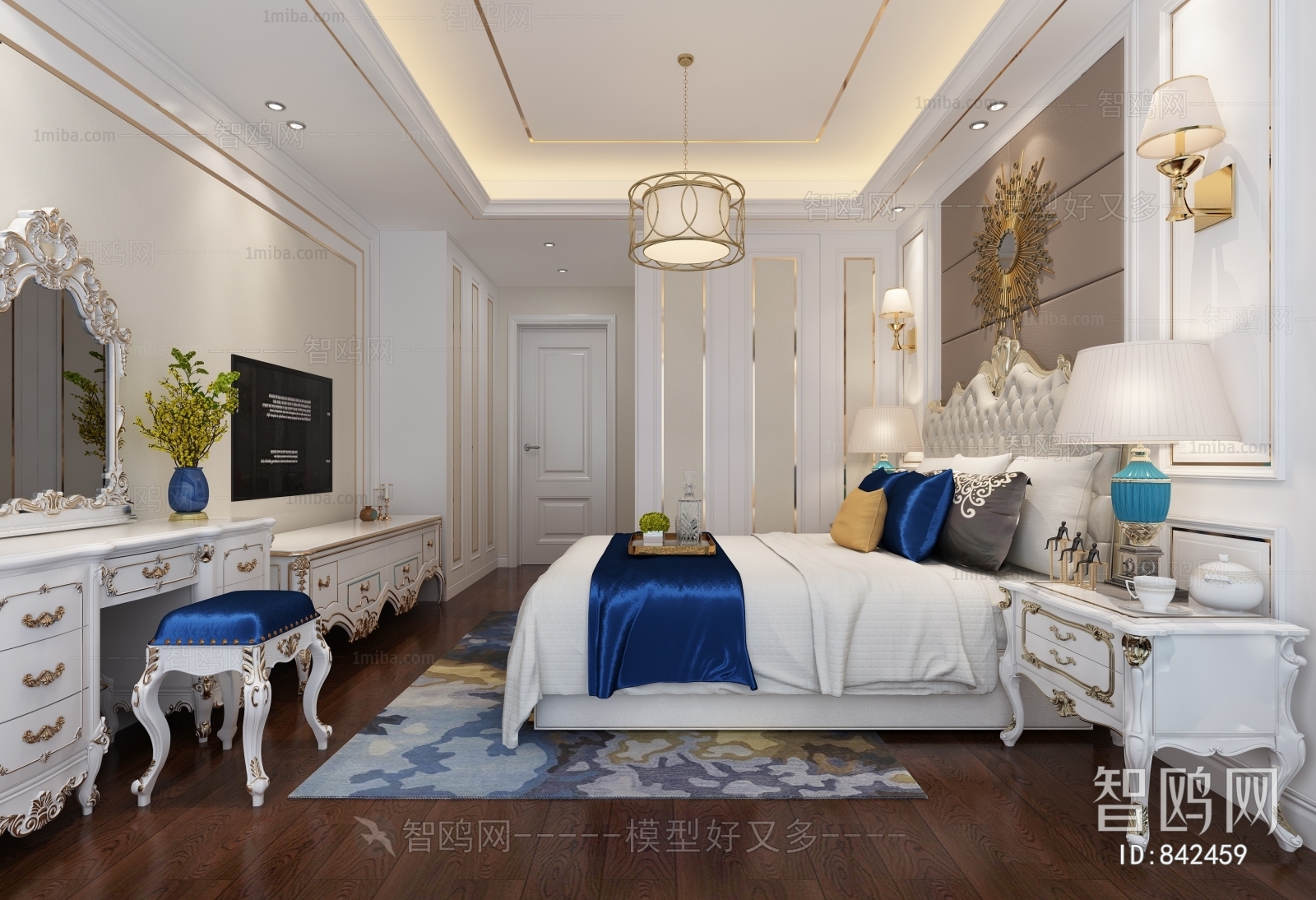 Simple European Style Bedroom