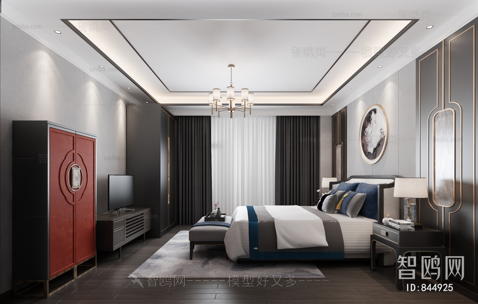 New Chinese Style Bedroom