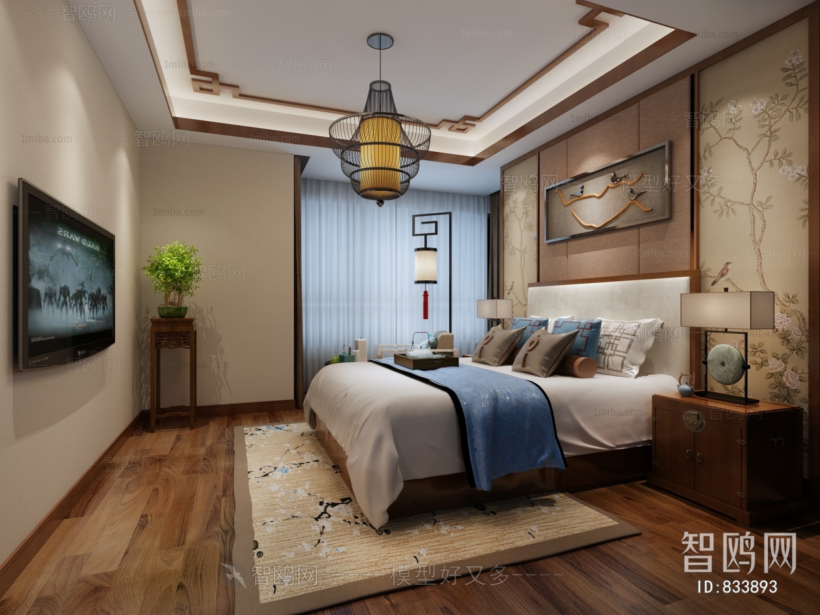 New Chinese Style Bedroom