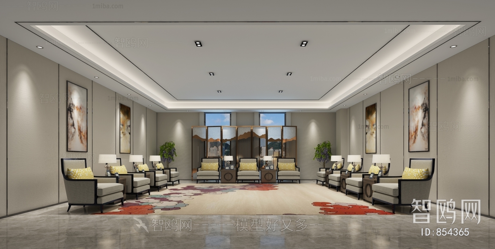 New Chinese Style Reception Room