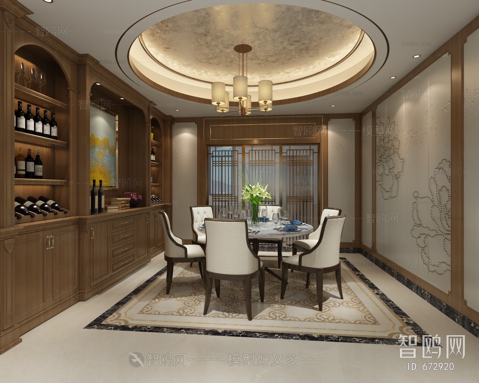 New Chinese Style Dining Room