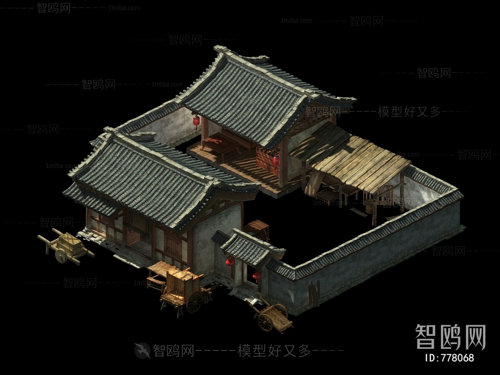 Chinese Style Ancient Architectural Buildings