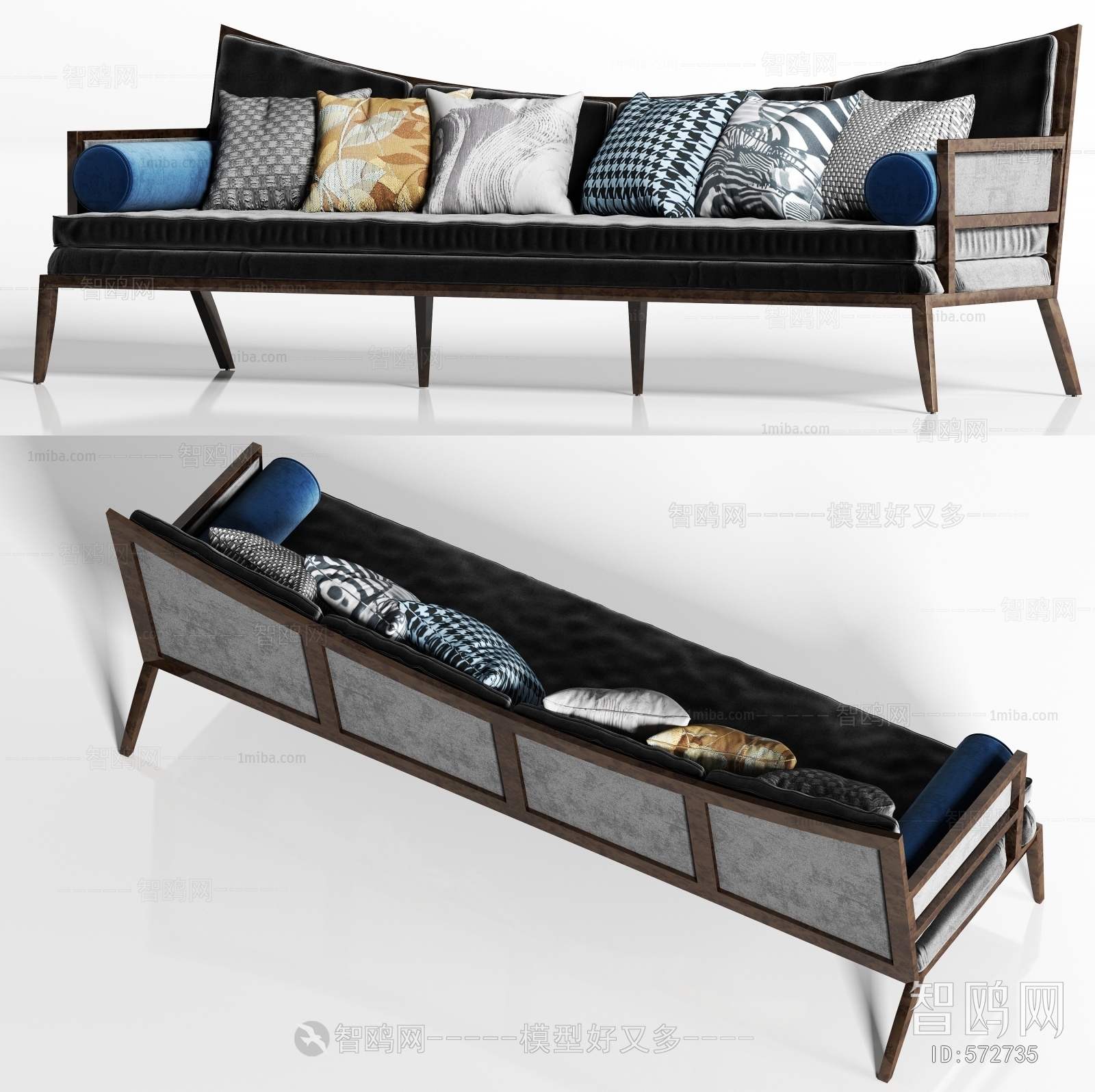 New Chinese Style Multi Person Sofa