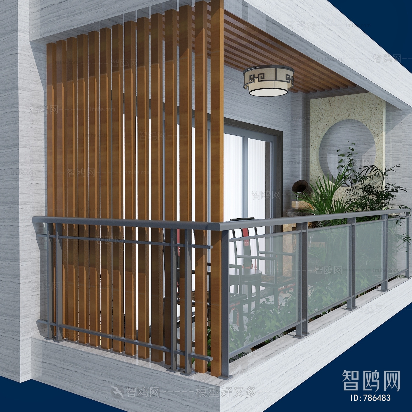 New Chinese Style Balcony