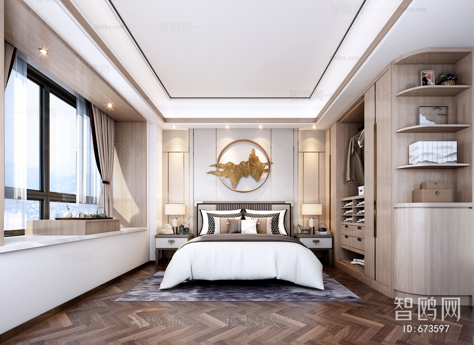 New Chinese Style Bedroom