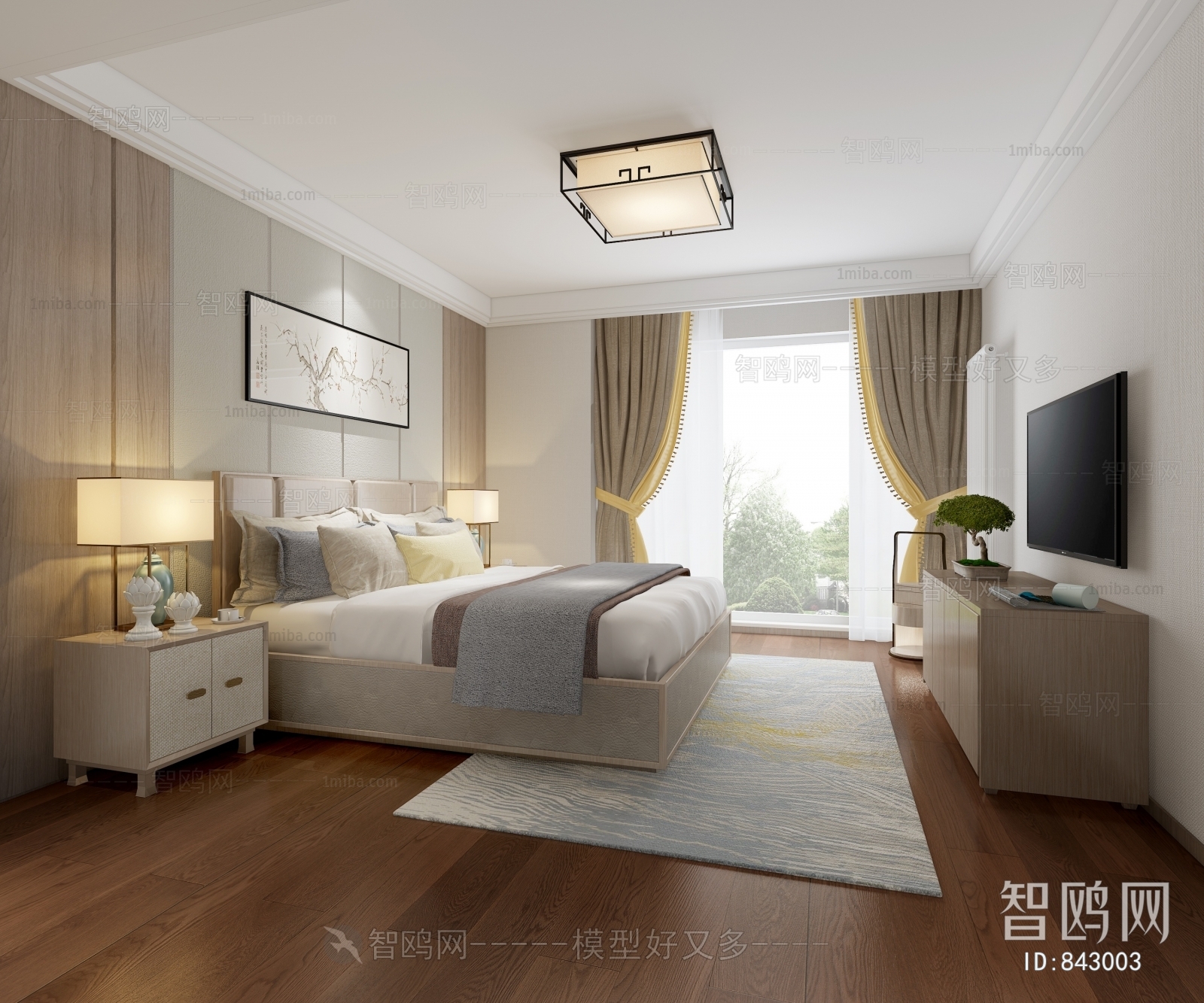 New Chinese Style Bedroom