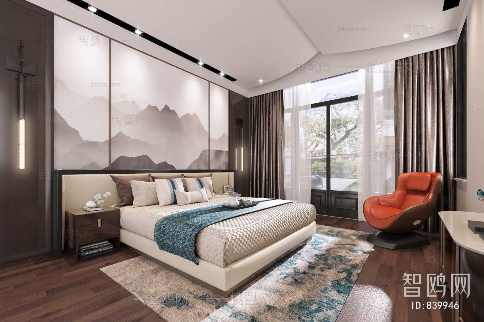 New Chinese Style Bedroom