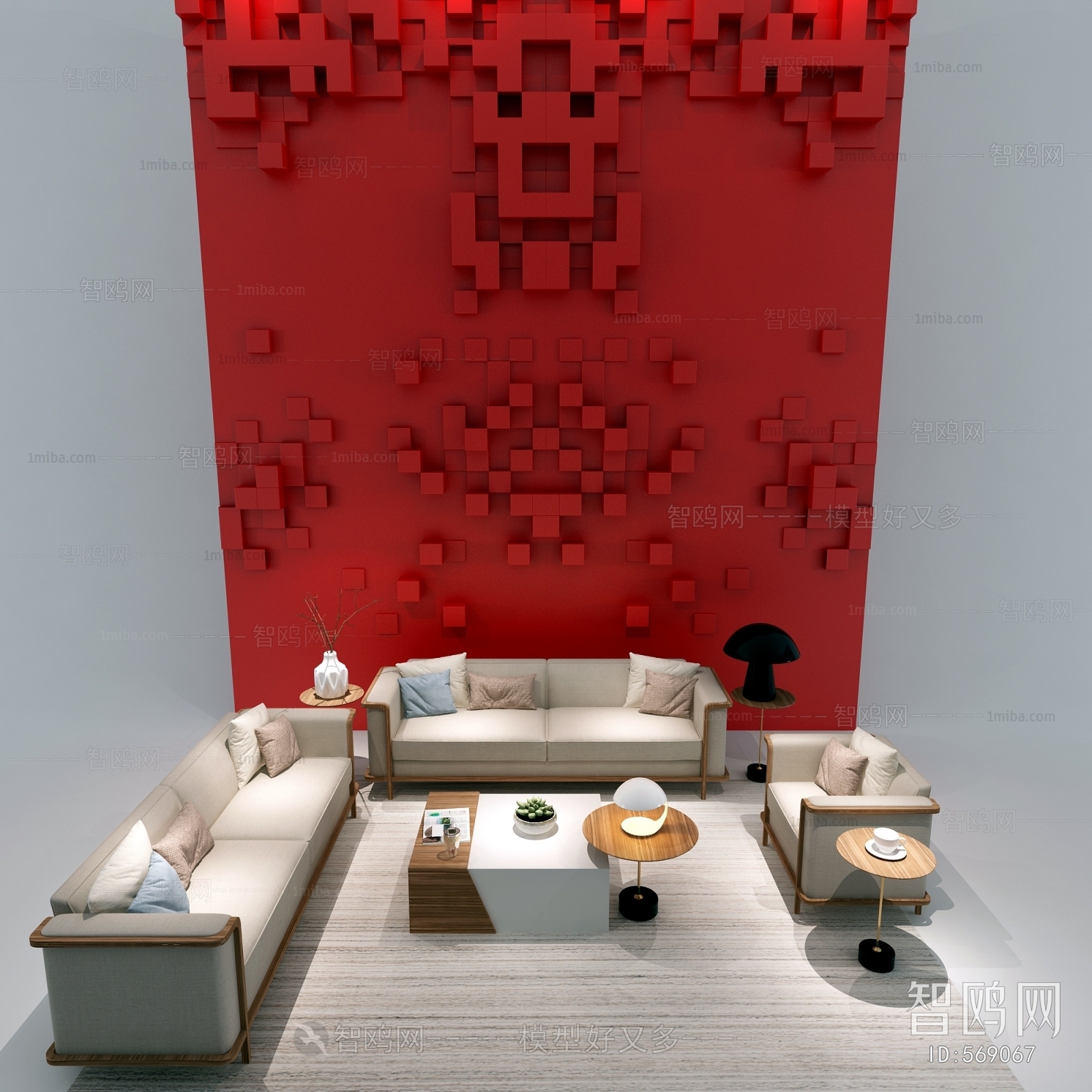 New Chinese Style Sofa Combination