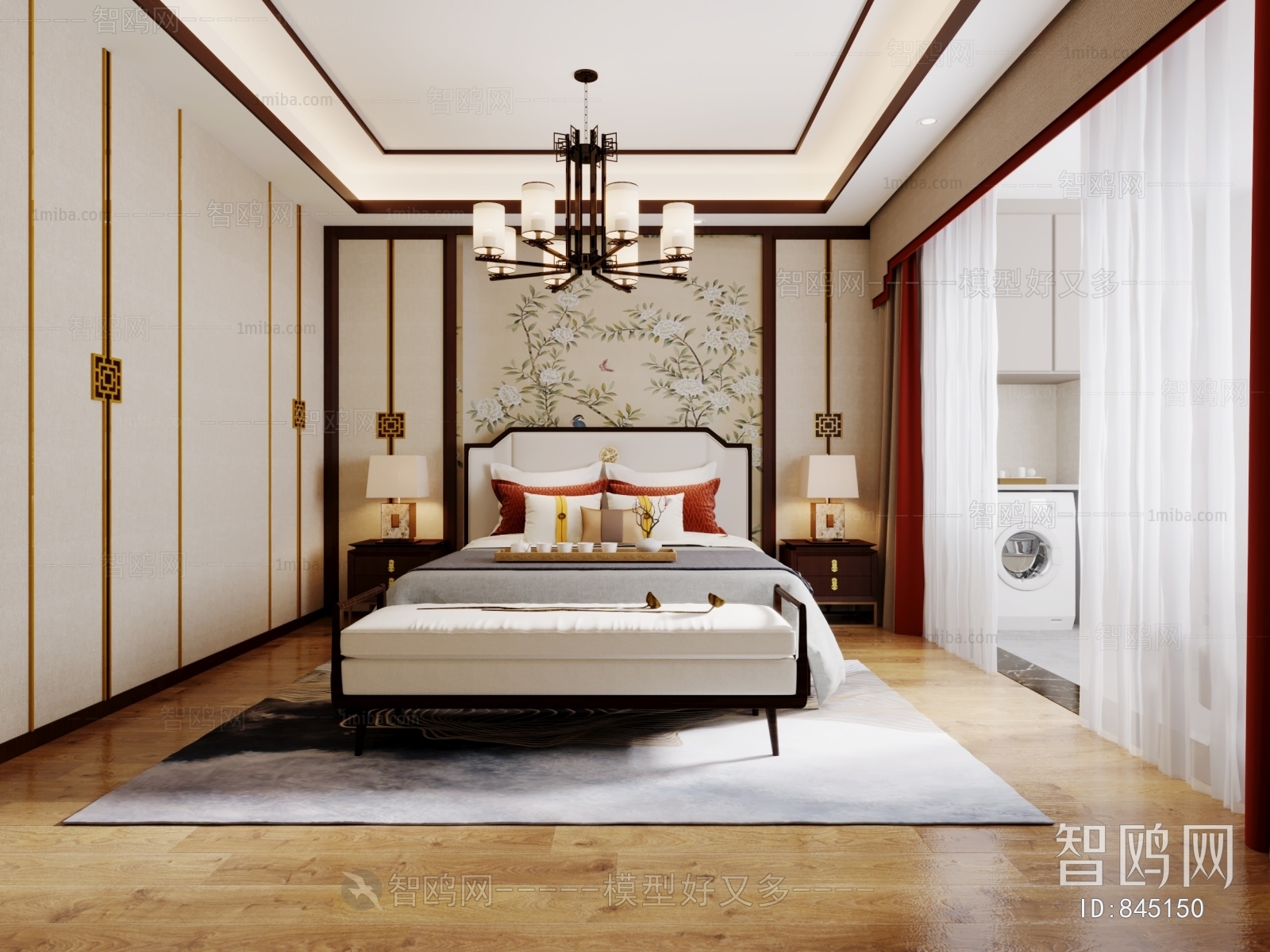 New Chinese Style Bedroom