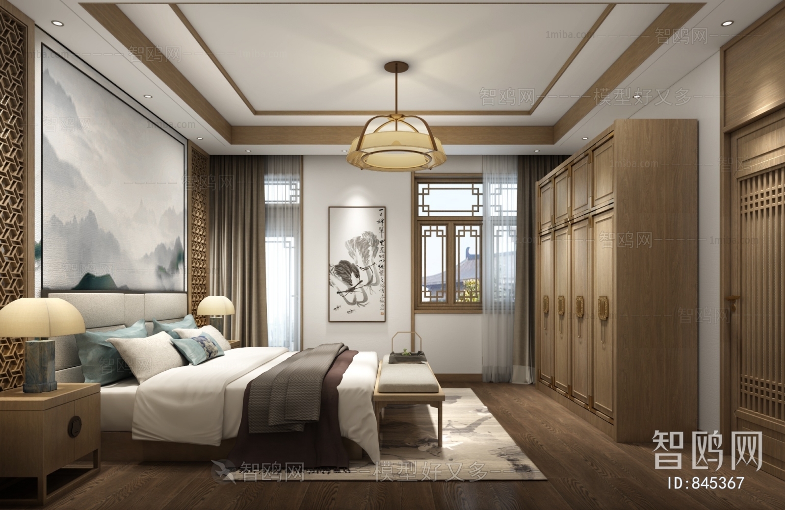 New Chinese Style Bedroom