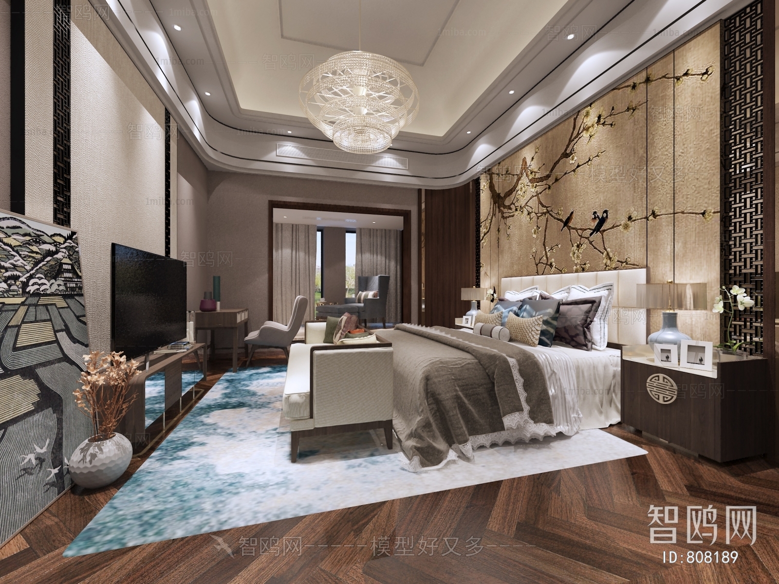 New Chinese Style Bedroom