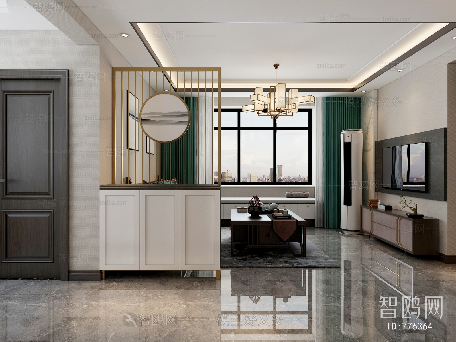 New Chinese Style A Living Room