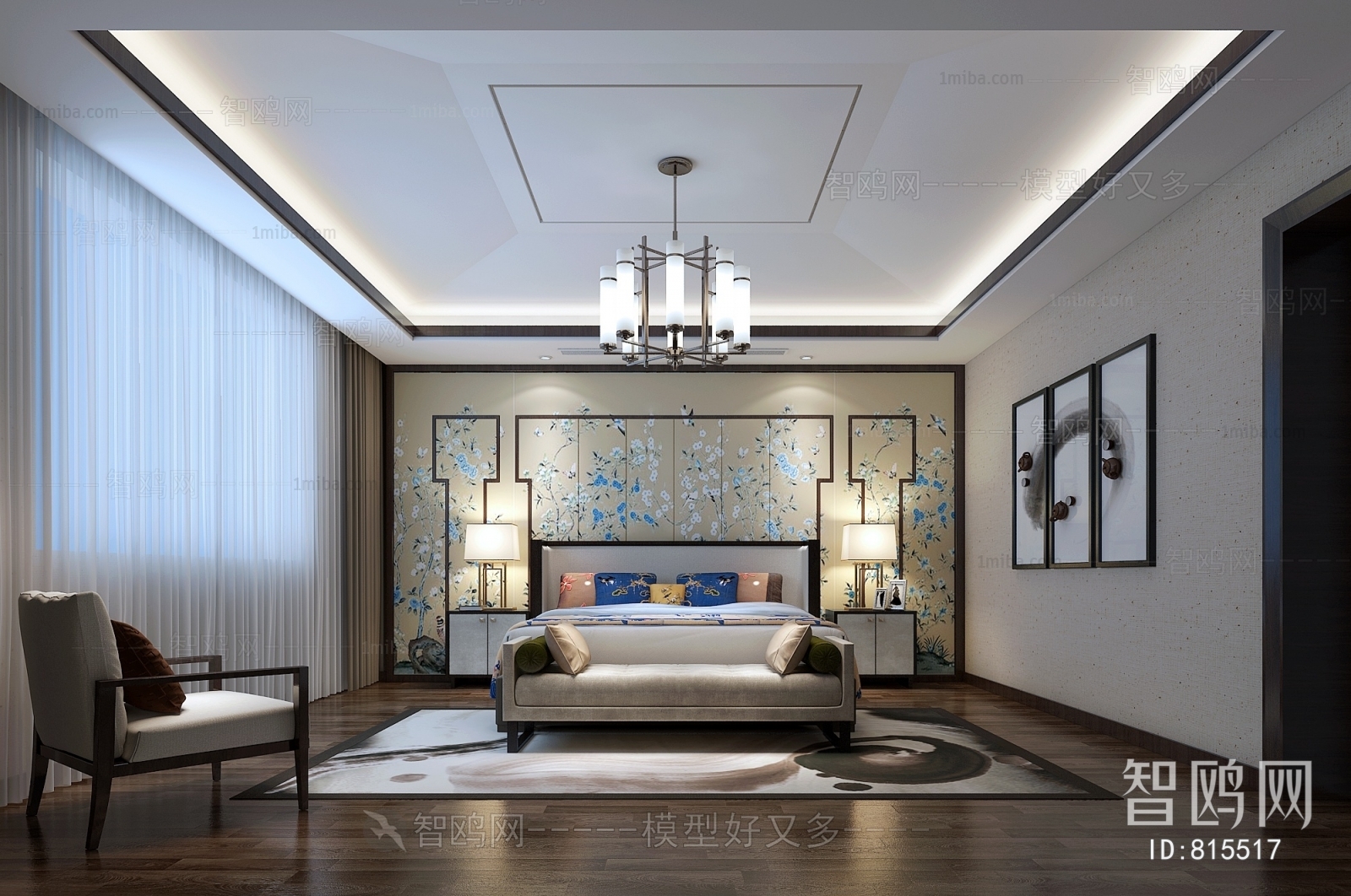 New Chinese Style Bedroom