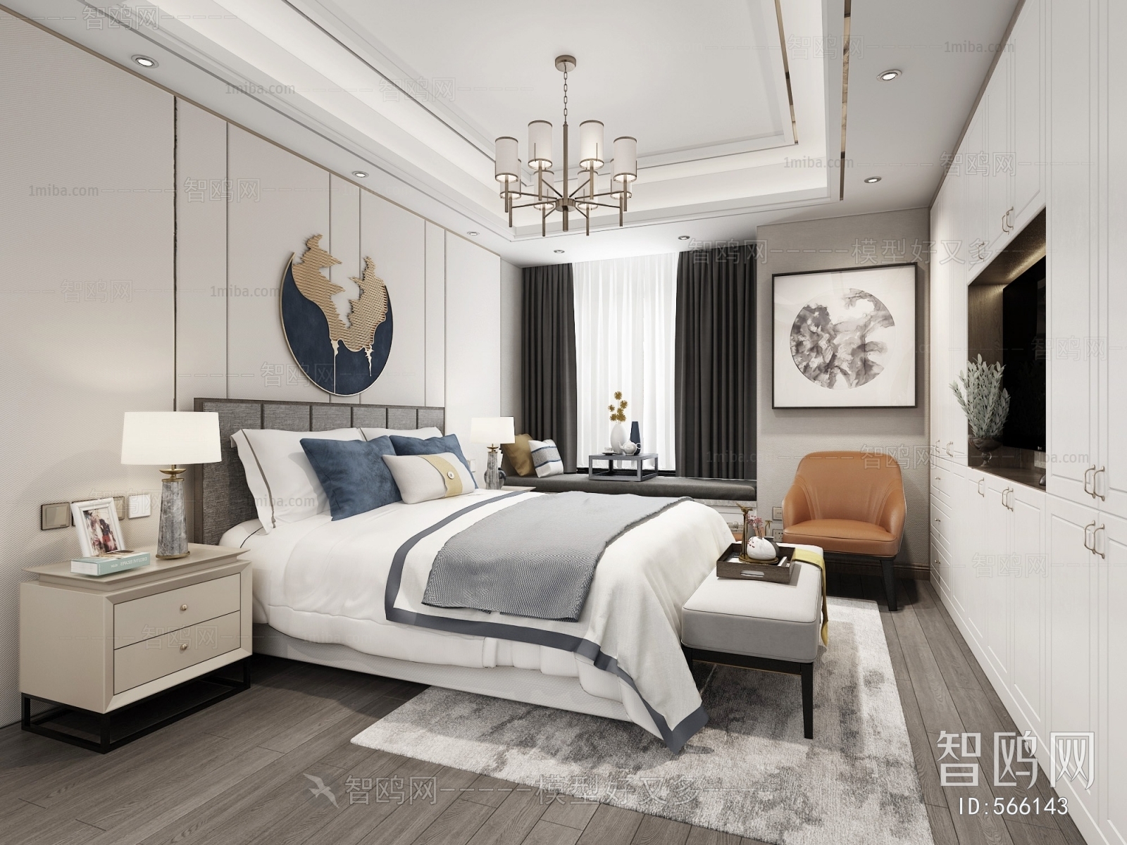 New Chinese Style Bedroom