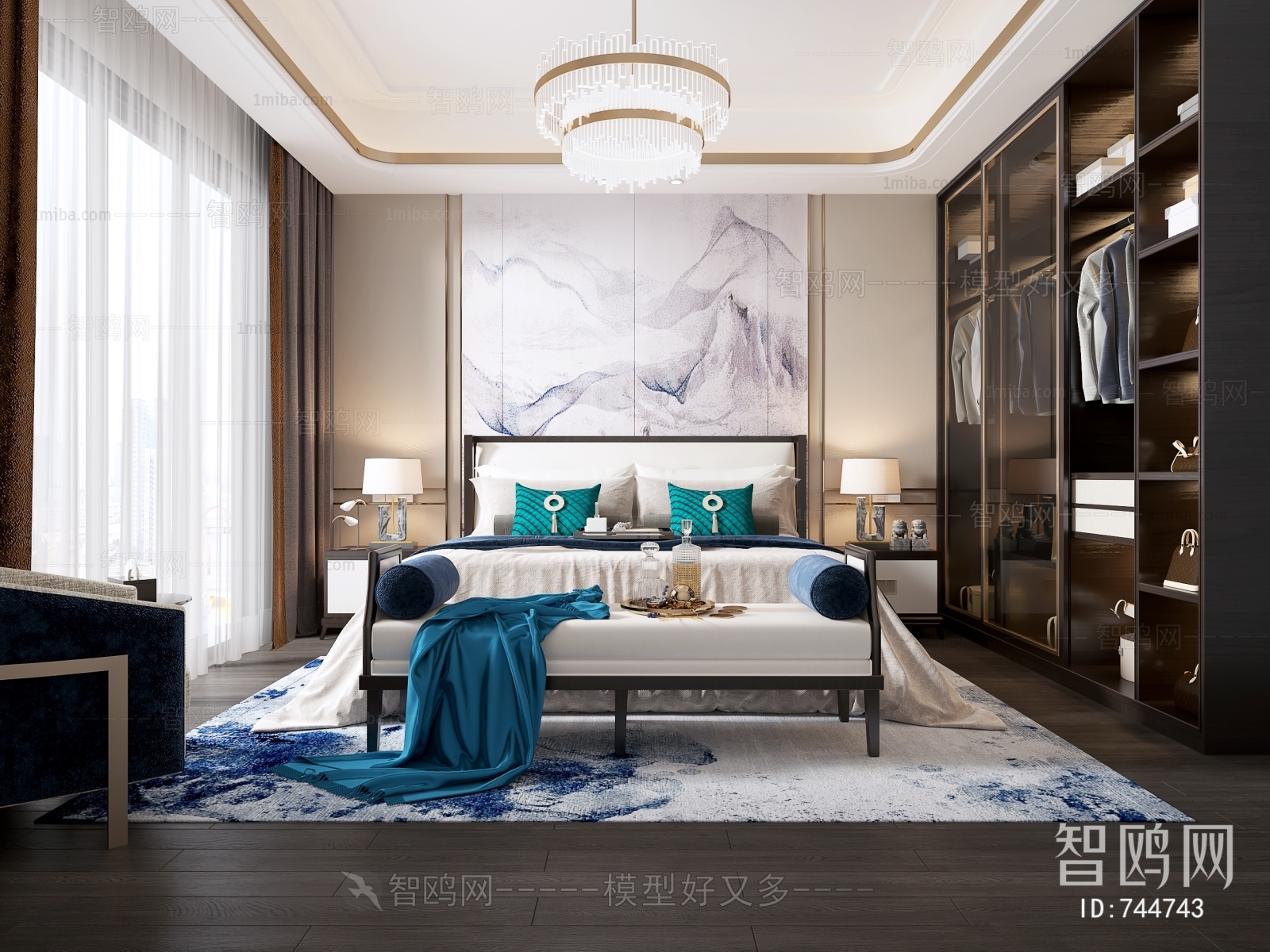 New Chinese Style Bedroom