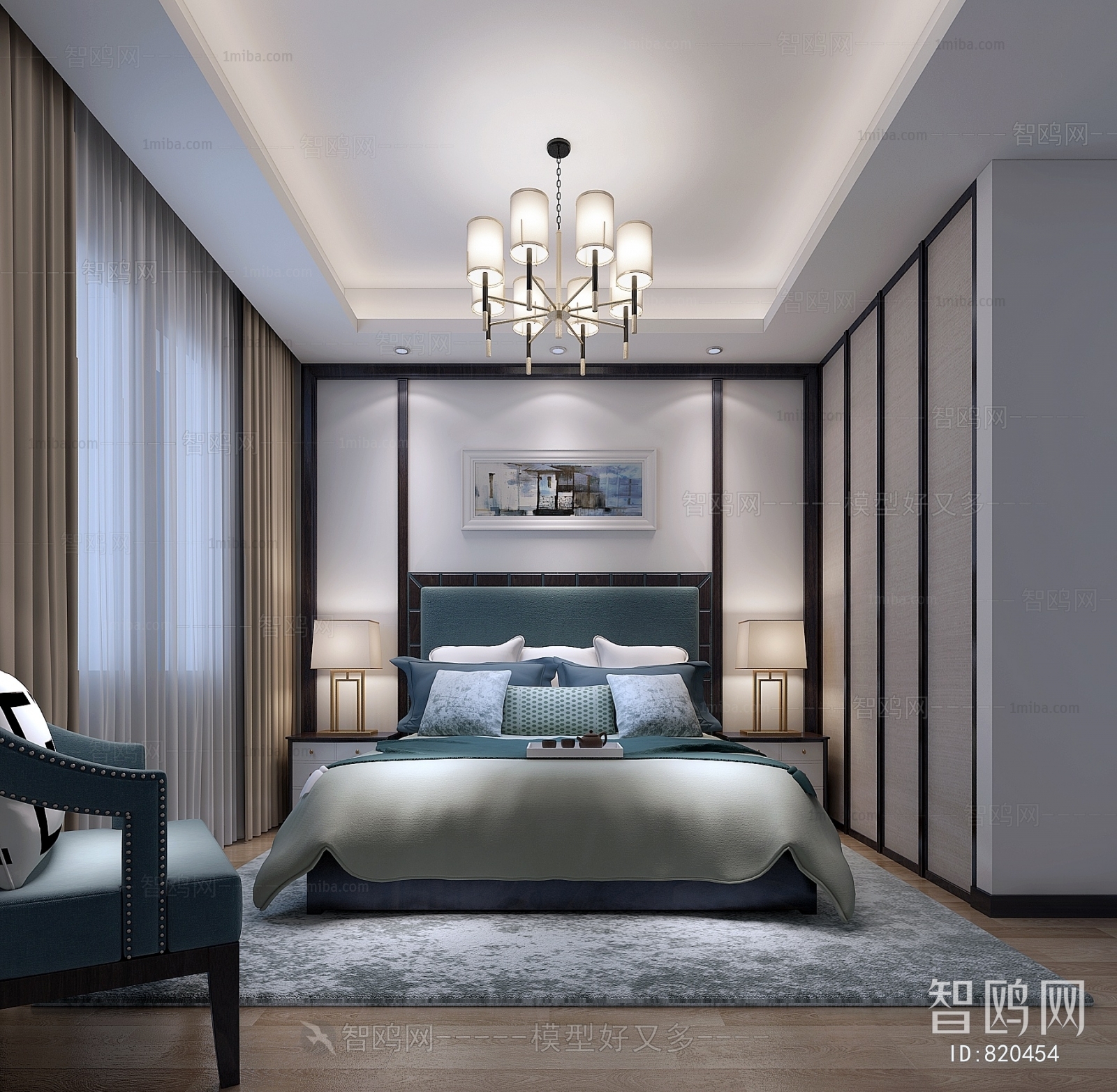 New Chinese Style Bedroom