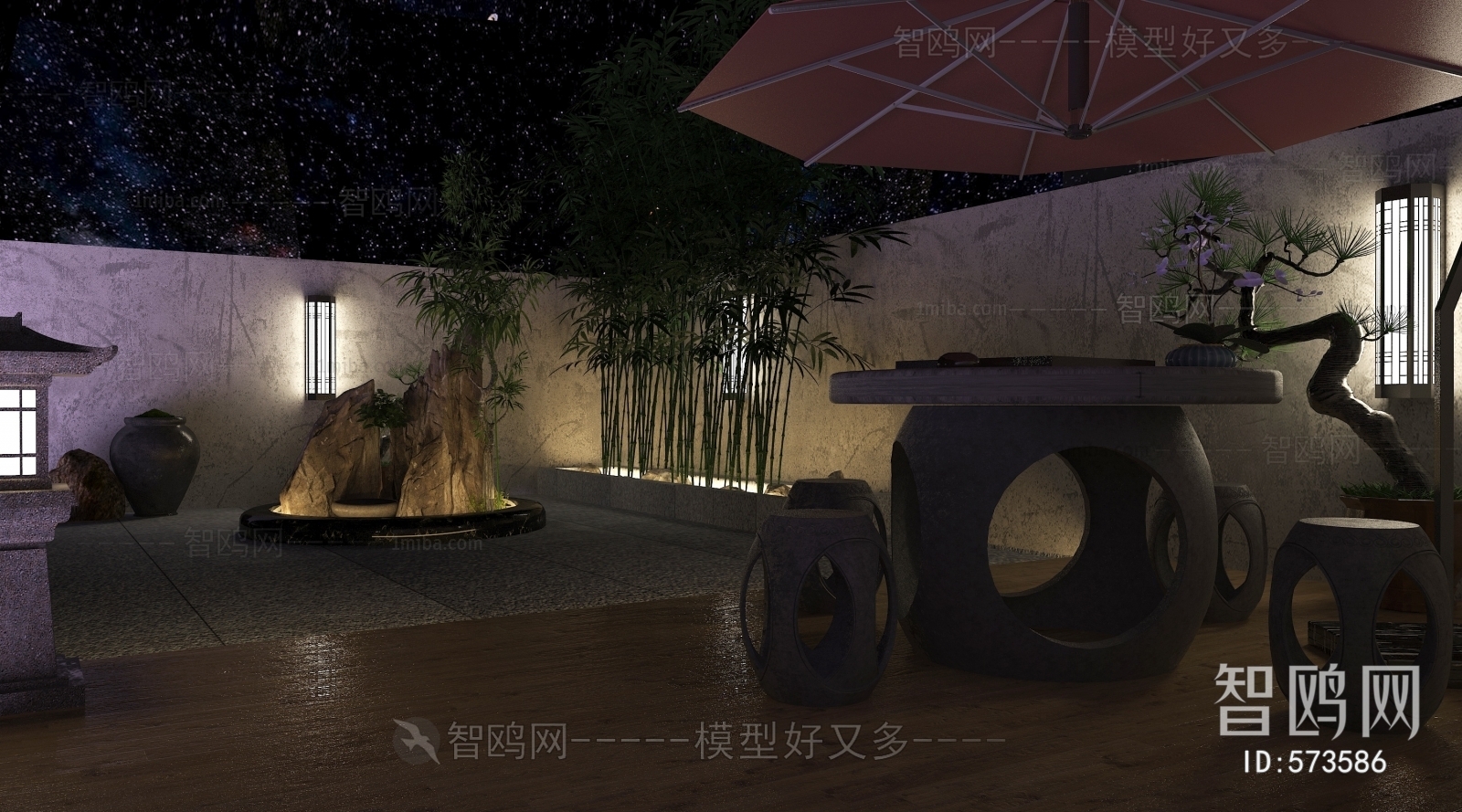 New Chinese Style Courtyard/landscape