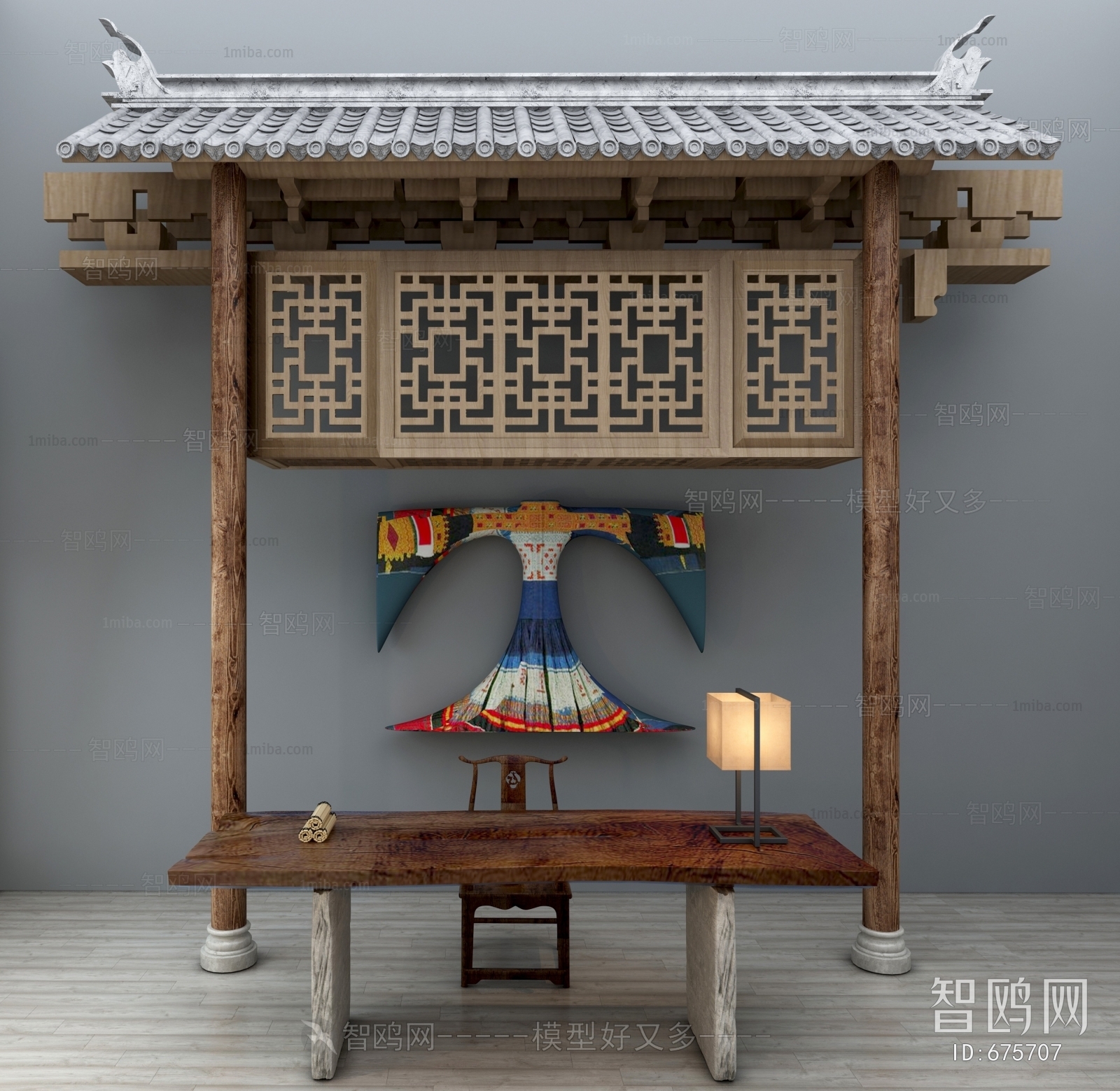 New Chinese Style Ancient Architectural Buildings