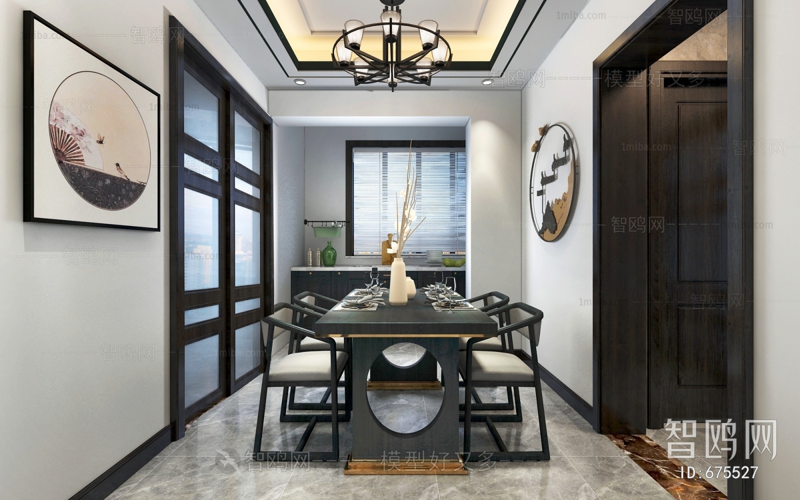 New Chinese Style Dining Room