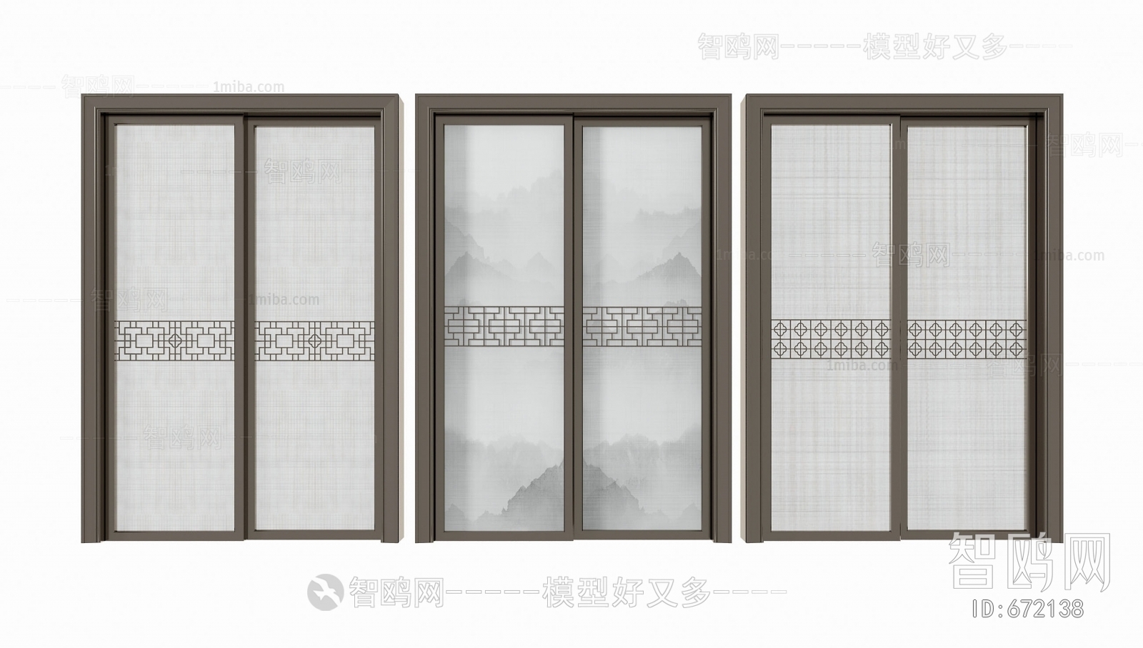 New Chinese Style Sliding Door