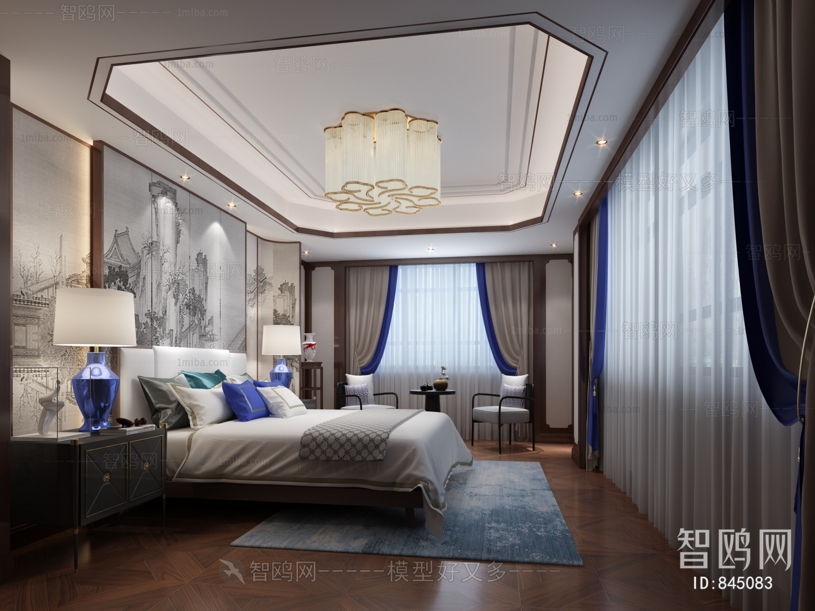 New Chinese Style Bedroom