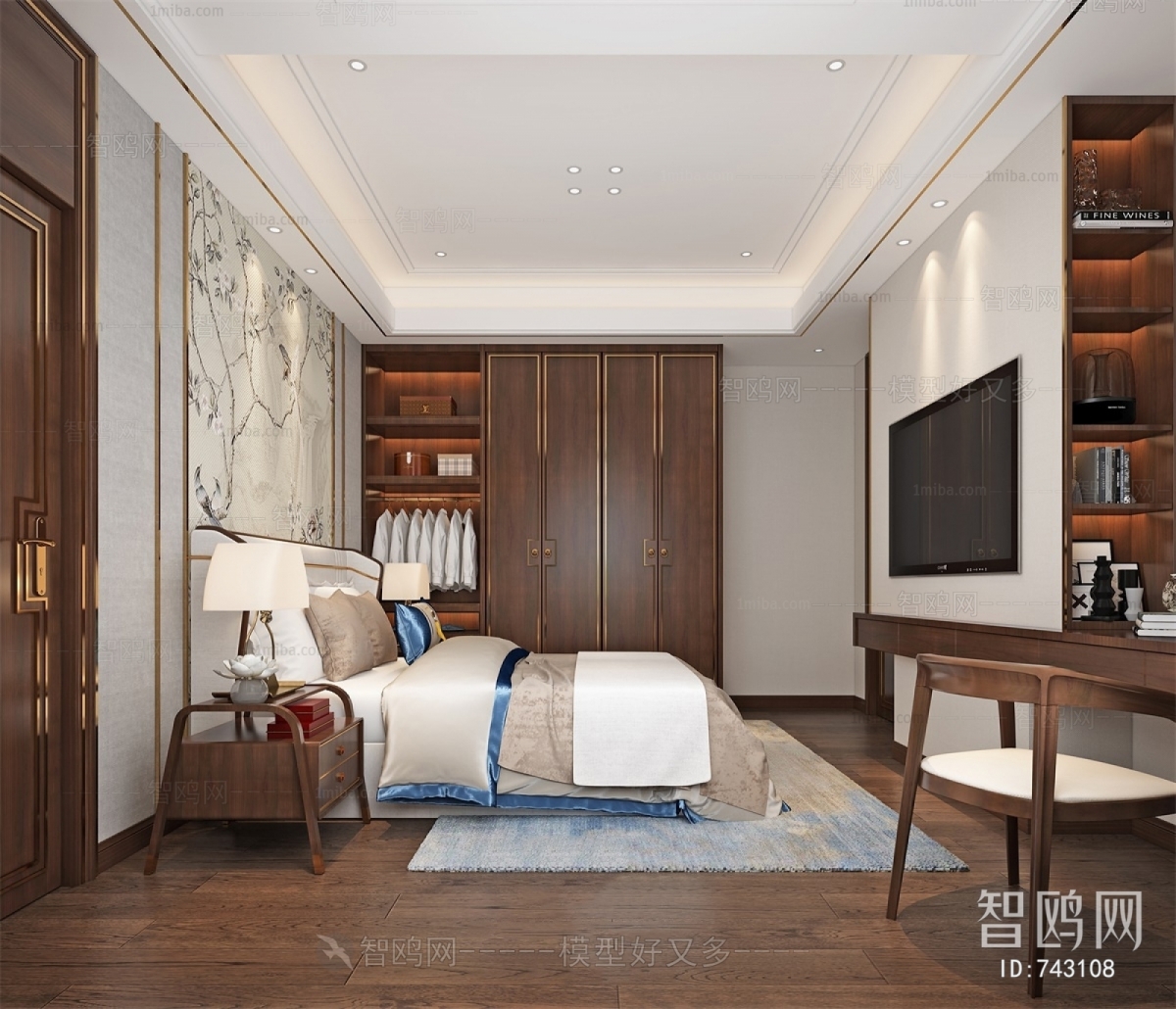 New Chinese Style Bedroom