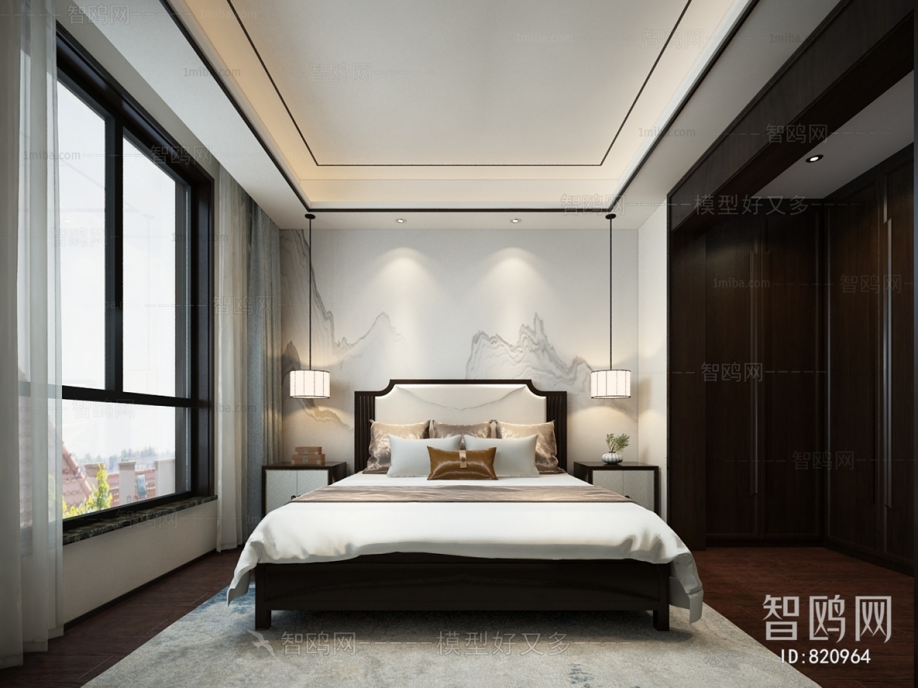 New Chinese Style Bedroom