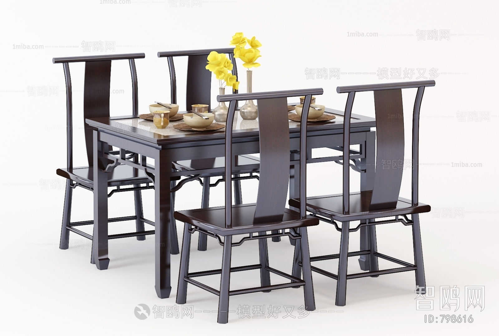 New Chinese Style Dining Table And Chairs