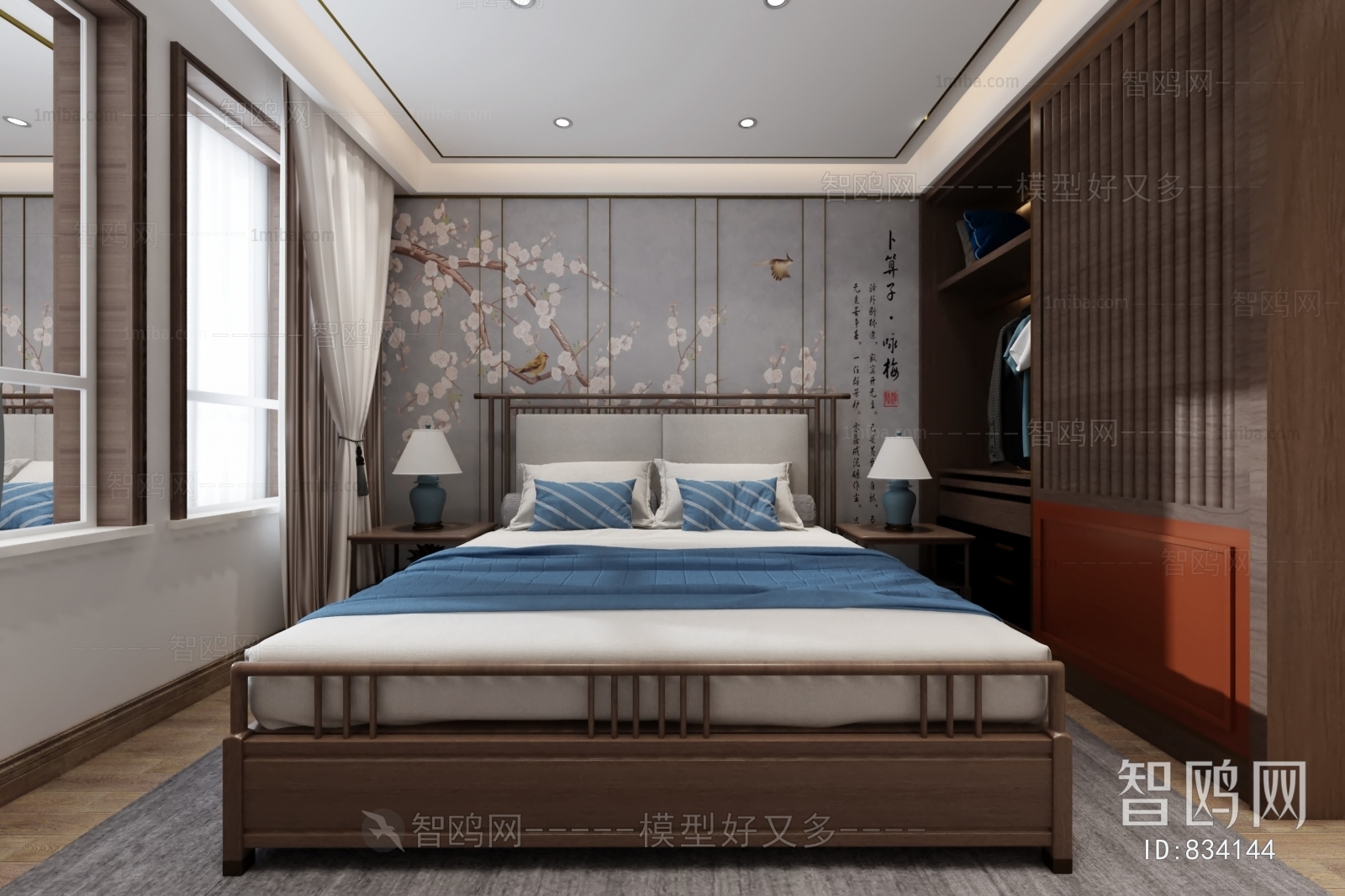 New Chinese Style Bedroom
