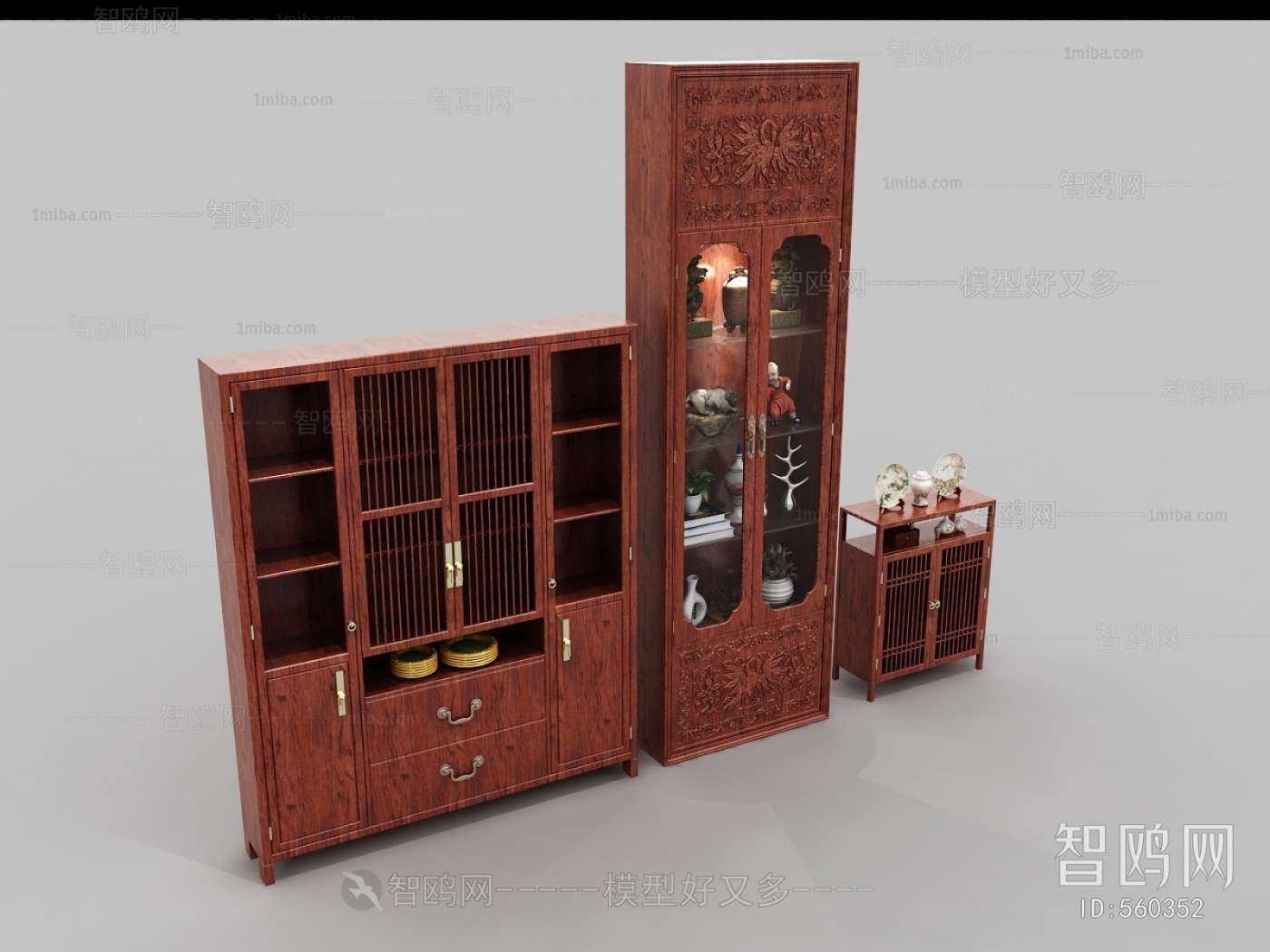 New Chinese Style Decorative Cabinet