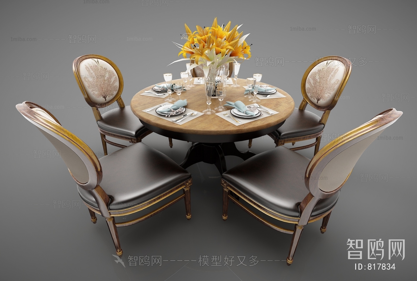 European Style Dining Table And Chairs