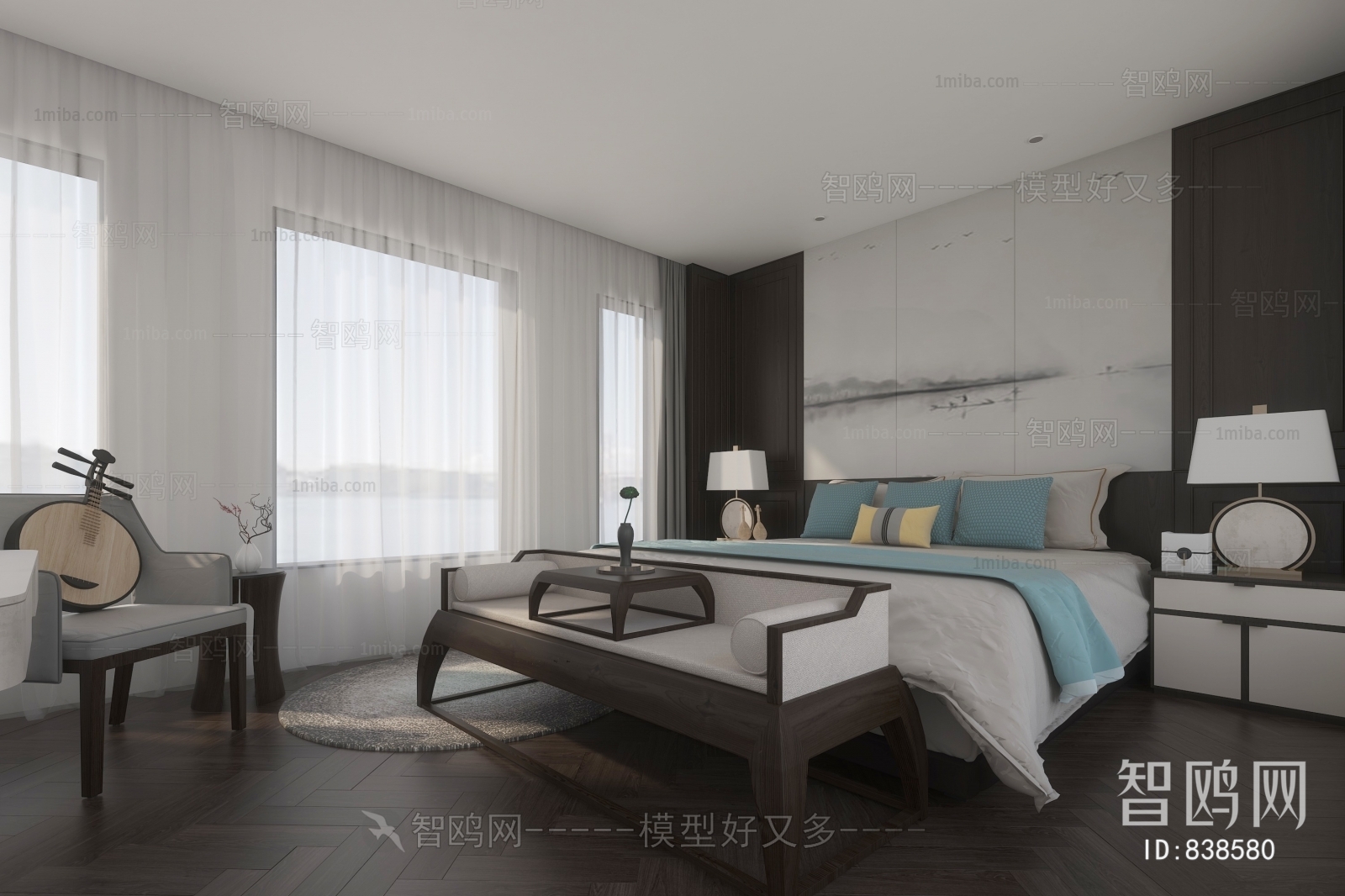 New Chinese Style Bedroom